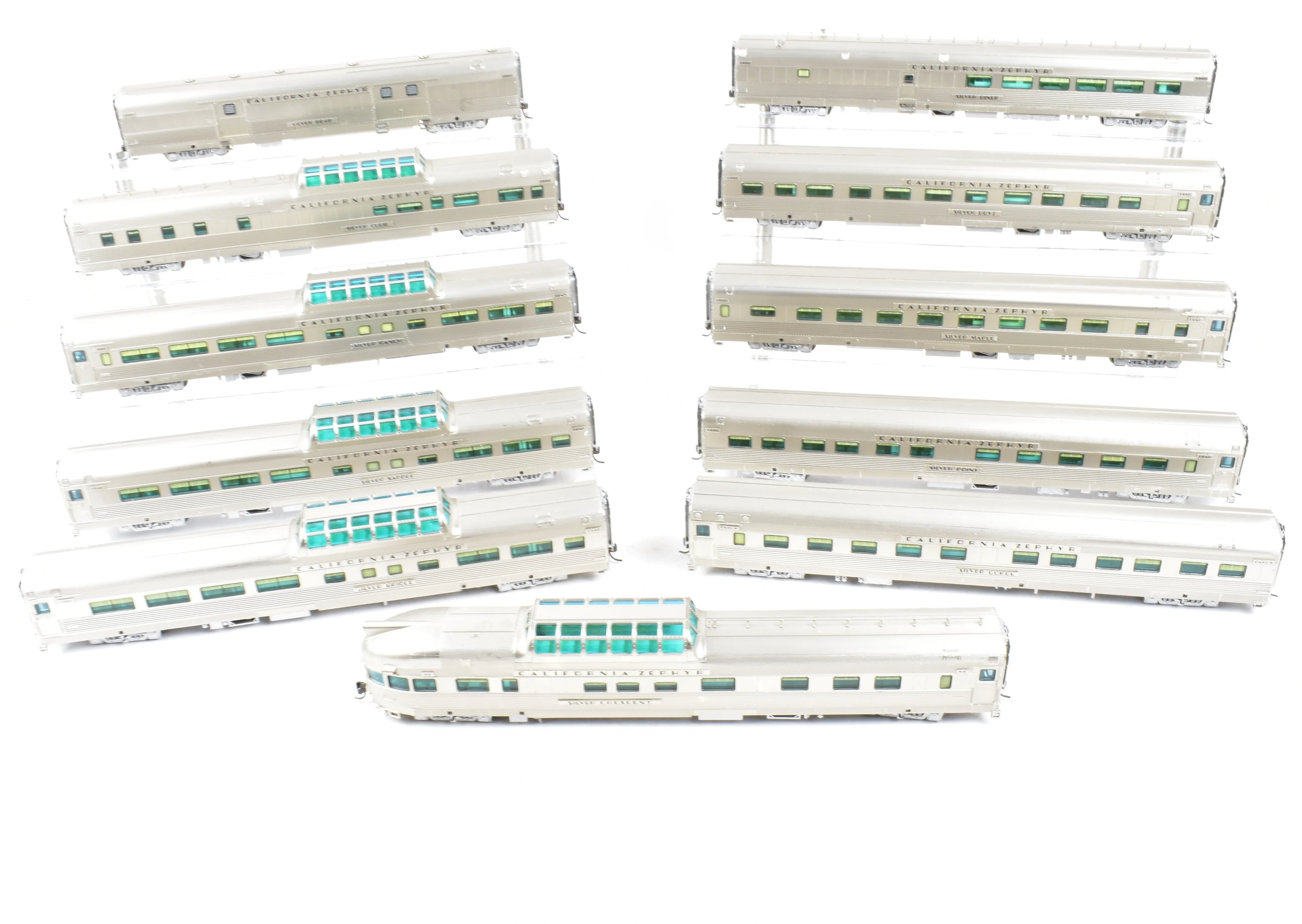 HO CON BLI - Broadway Limited Imports D&RGW, WP, CB&Q 11-Car California Zephyr Mixed Set - Image 3