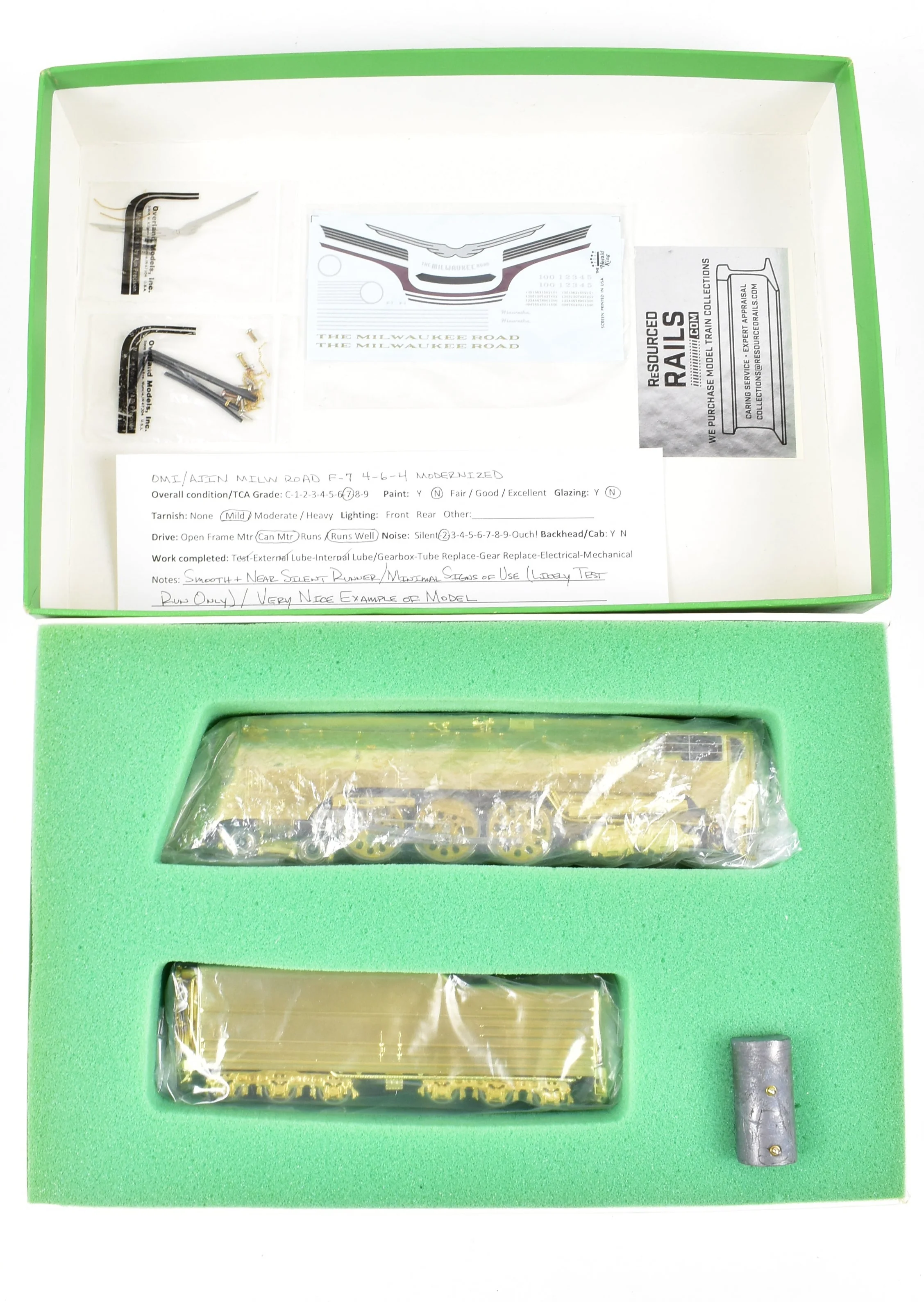 HO Brass CON OMI - Overland Models, Inc. MILW - Milwaukee Road F-7 4-6-4 Baltic AS-IS - Image 22