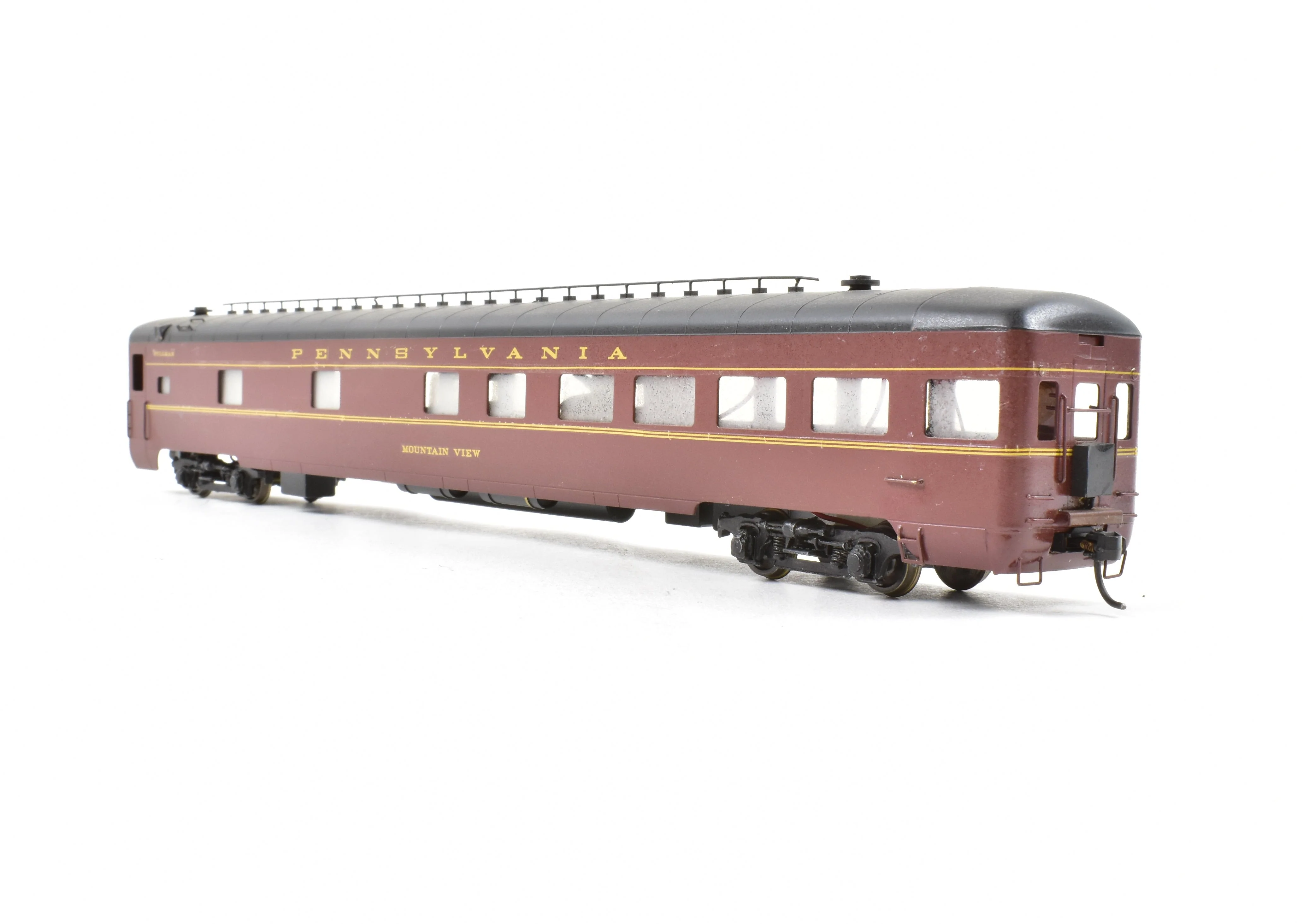 HO Brass Soho PRR - Pennsylvania Railroad View Series Observation 2MB, 1 DR, Lounge CP - Image 4