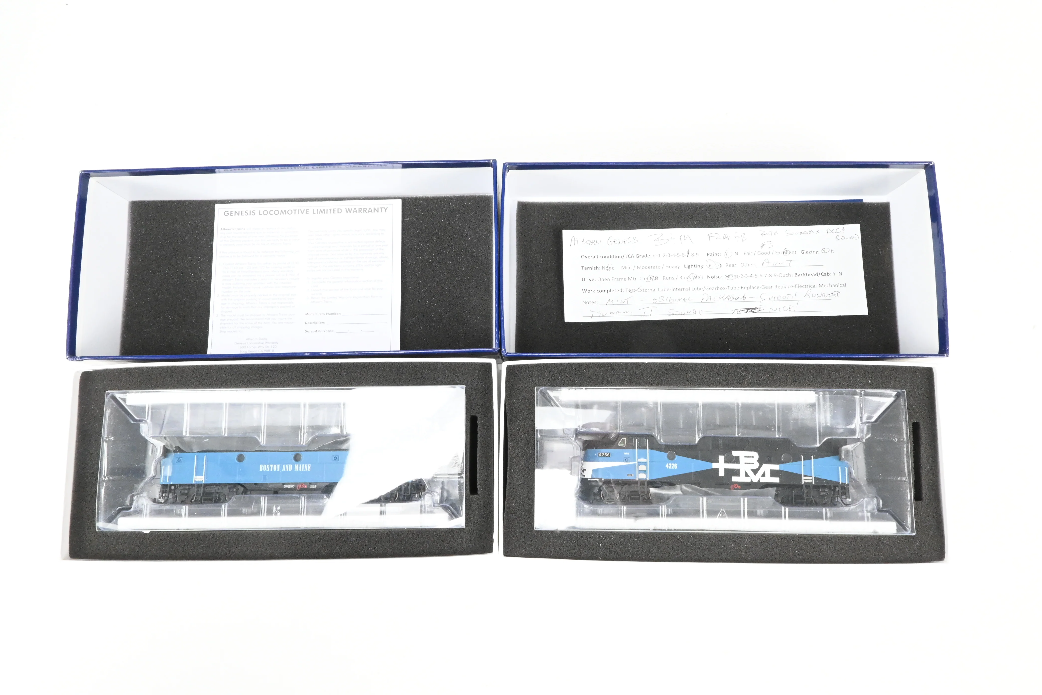 HO Athearn Genesis B&M – Boston & Maine EMD F2-A/F2-B Passenger Set Tsunami2 DCC & Sound - Image 30
