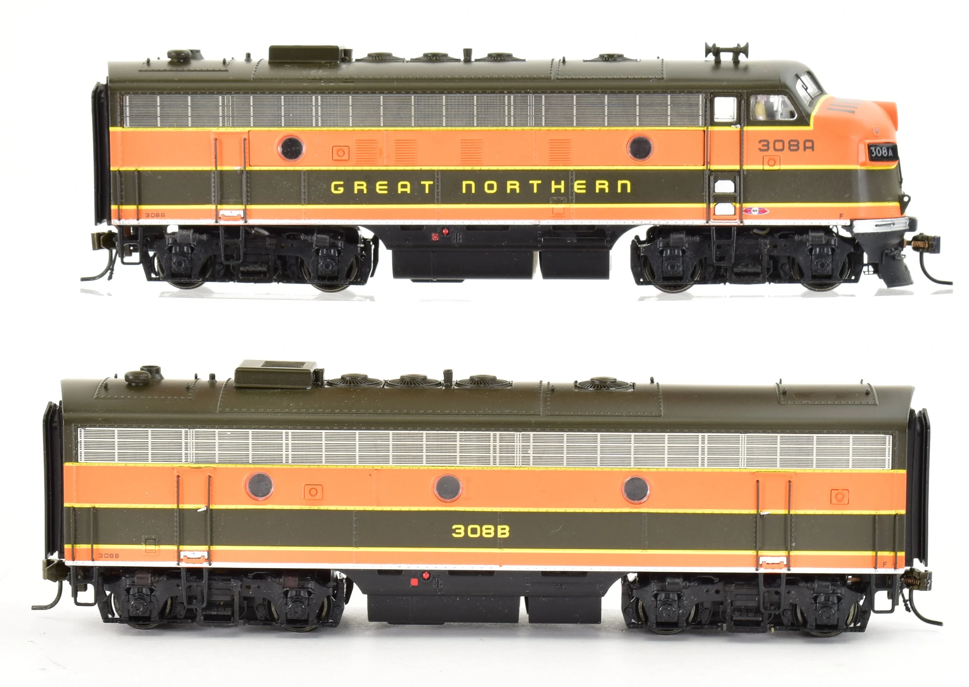HO BLI - Broadway Limited Imports GN - Great Northern EMD F7A/B Set with QSI DCC and Sound - Image 3