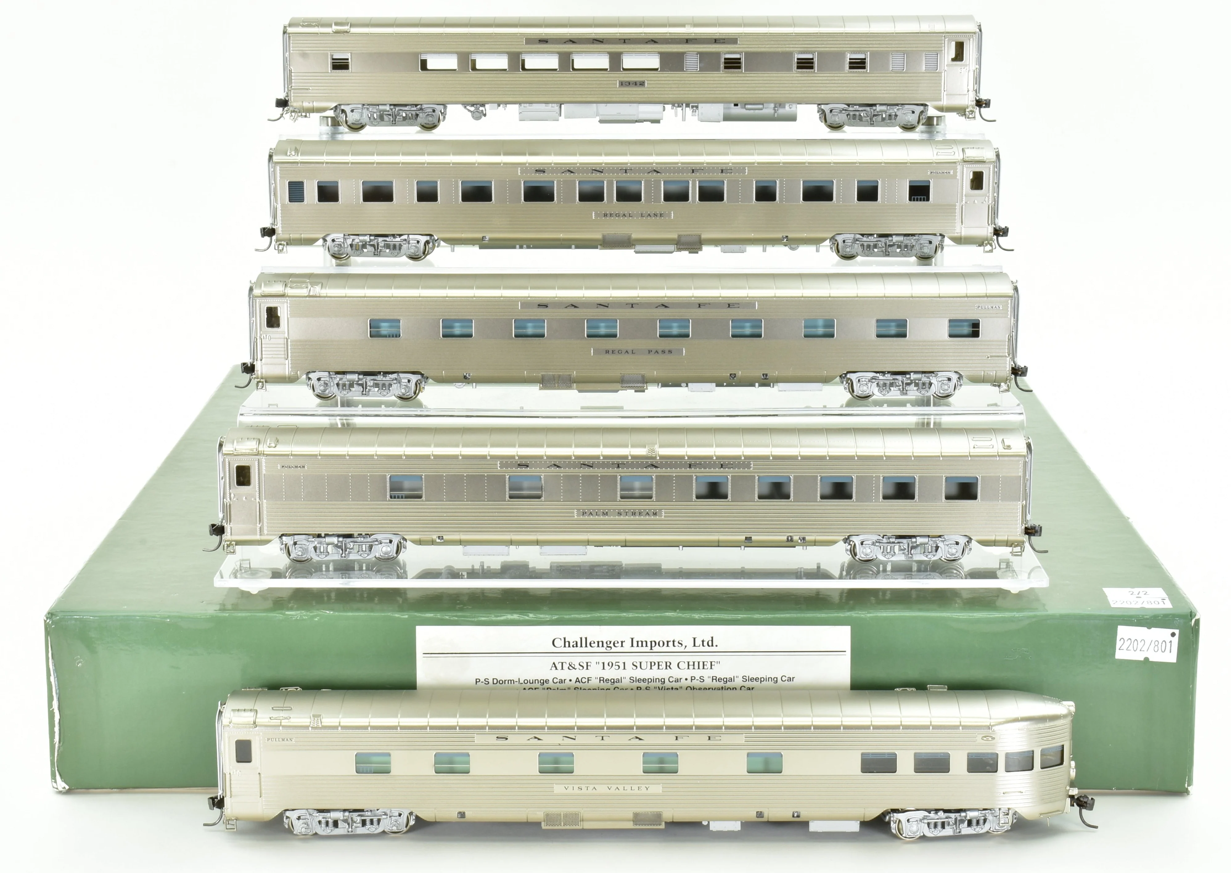 HO Brass CON CIL - Challenger Imports ATSF - Santa Fe 1951 Super Chief 10 Car Set AS-IS - Image 26