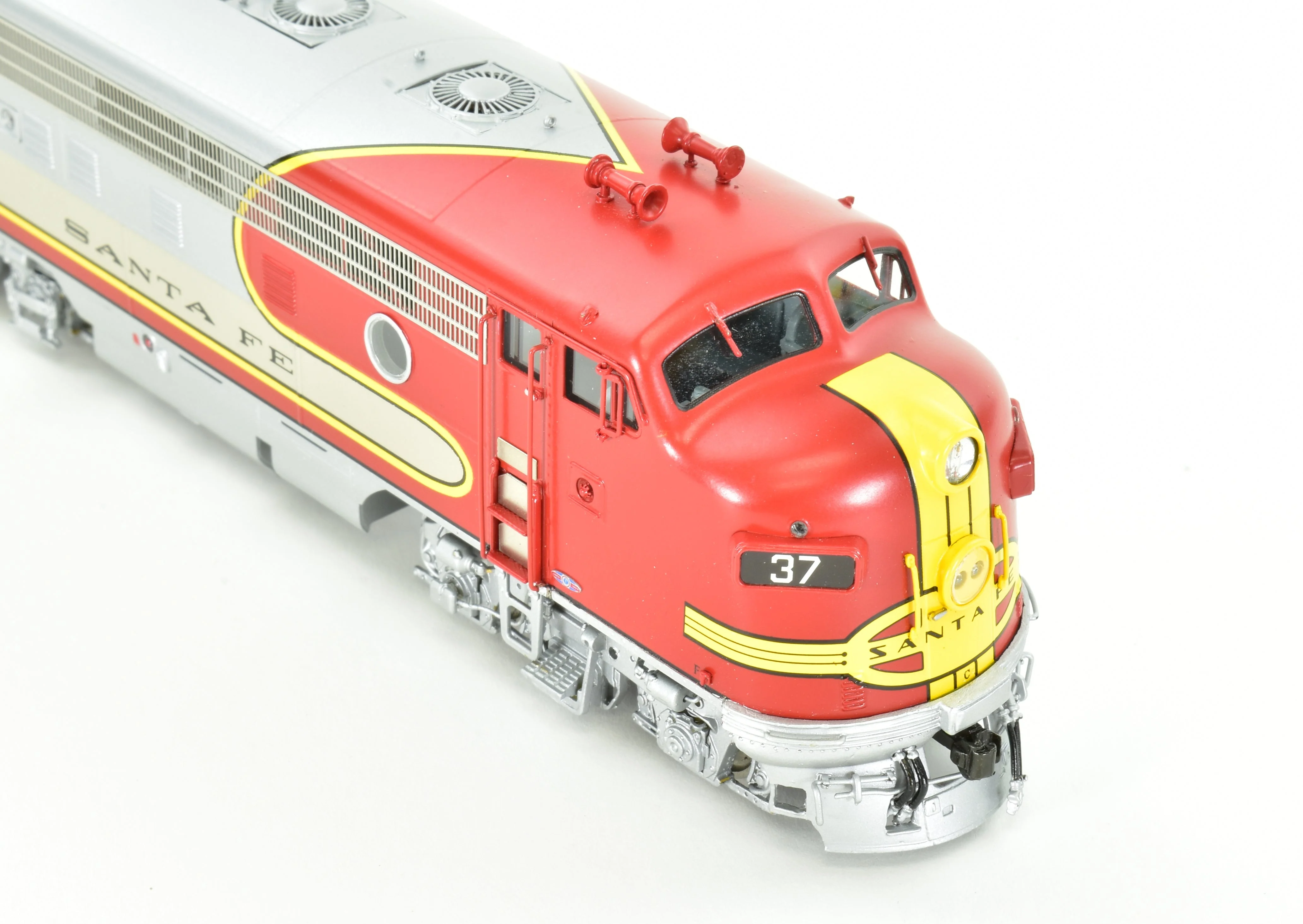 HO Brass CON CIL - Challenger Imports ATSF - Santa Fe Passenger Service EMD F7 A/B/B/A Set FP & Plated - Image 19