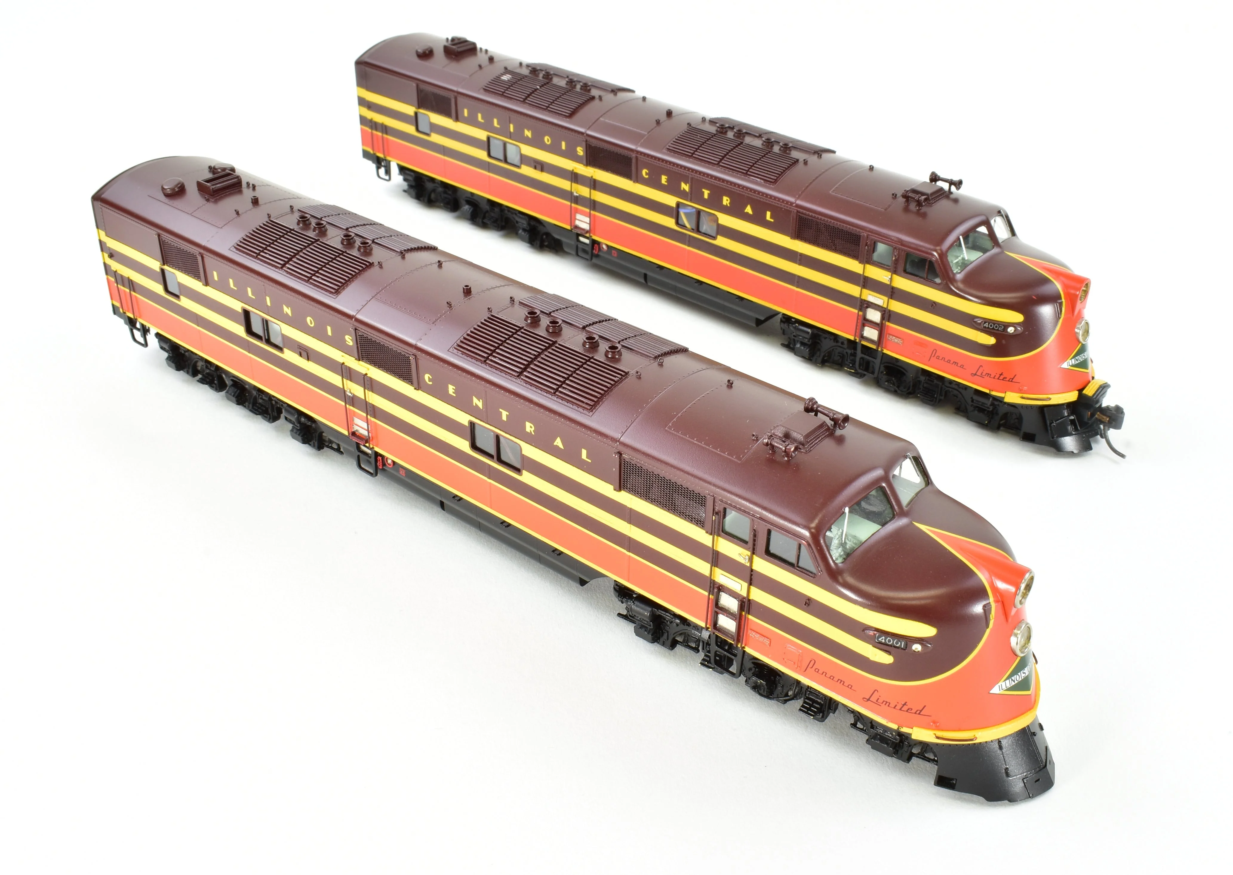 HO Brass CON Railway Classics IC - Illinois Central EMD E6AA Set 1942 "Panama Limited" F/P With ESU DCC & Sound - Image 7