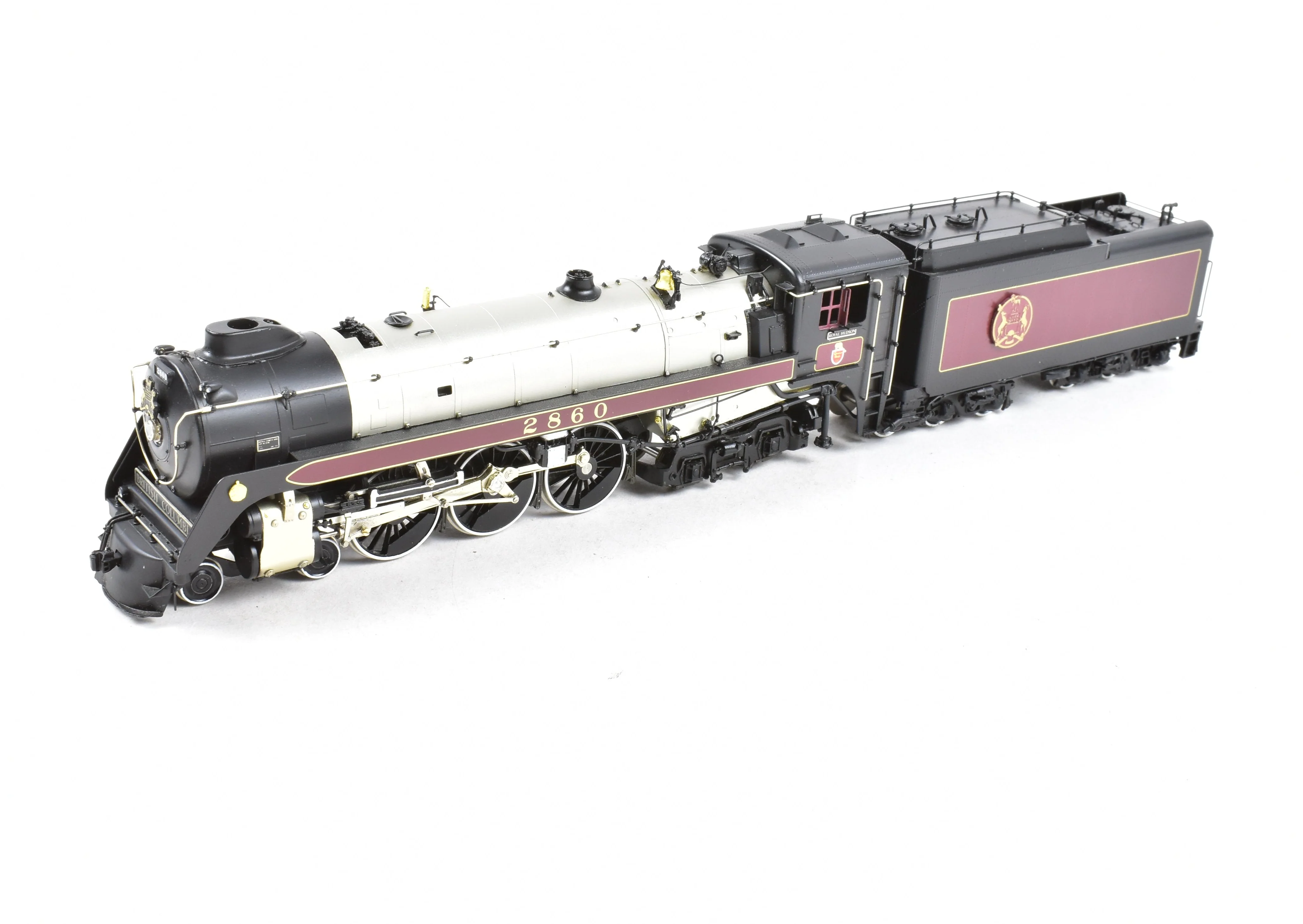 HO Brass CON Van Hobbies B.C.R. - British Columbia Railway 4-6-4 Class H1e Royal Hudson Factory Panted No. 2860 - Image 7