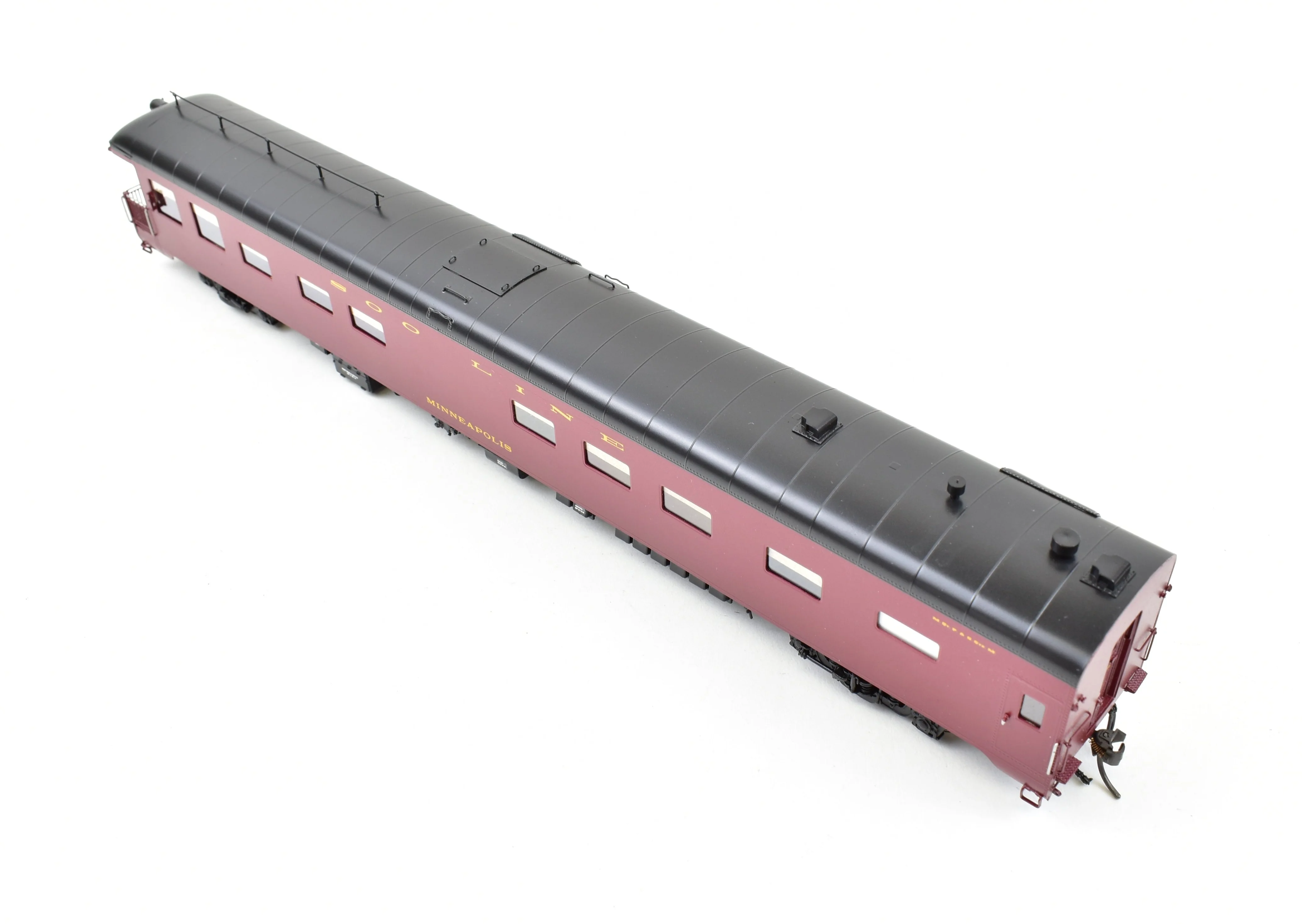 HO Brass CON W&R Enterprises Soo Line Business Car "Minneapolis" Pro-Painted - Image 8