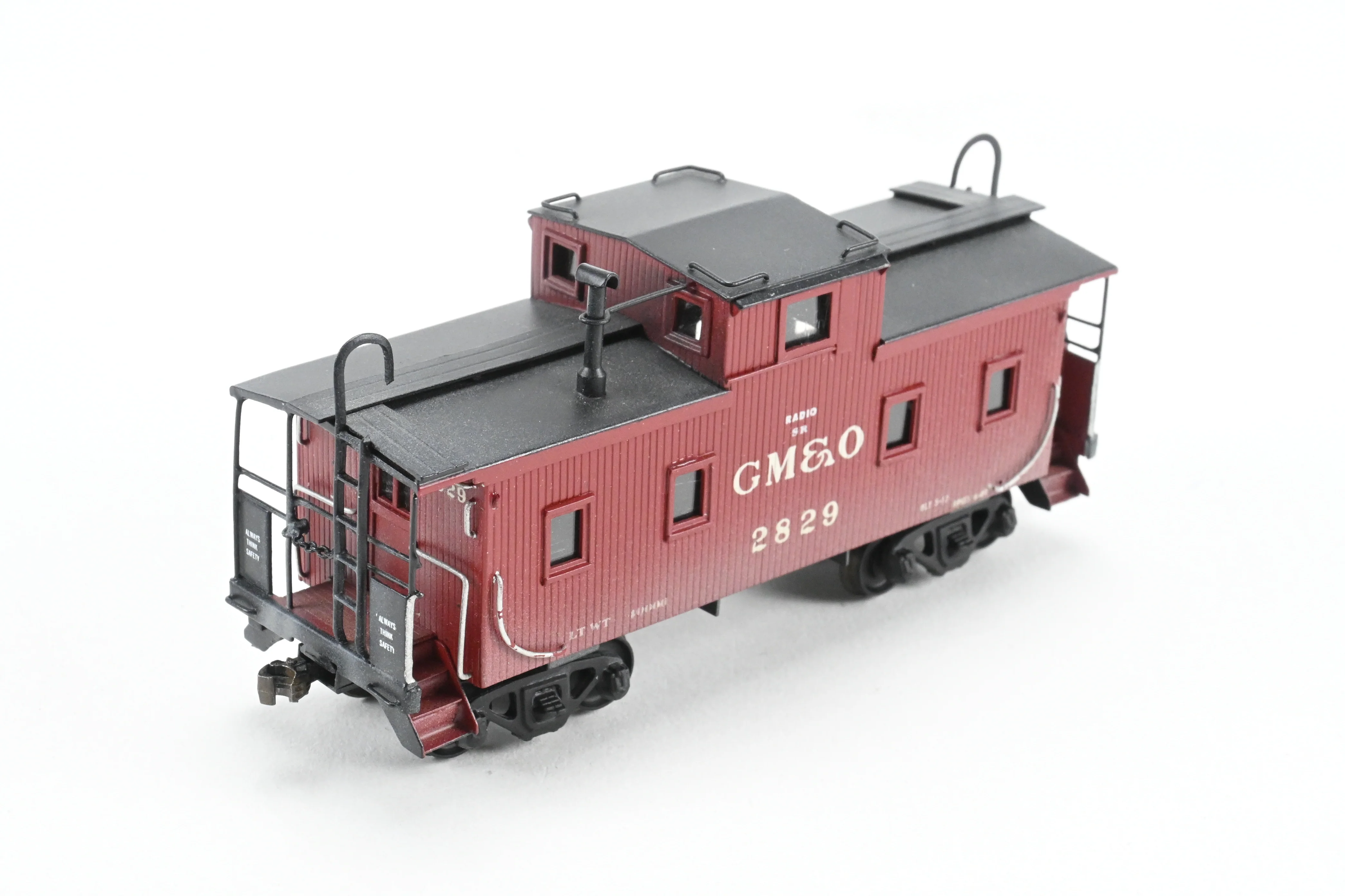 HO Brass Hallmark Models GM&O - Gulf Mobile & Ohio Wood Sheathed Caboose CP No. 2829 w/ Light Weathering - Image 6