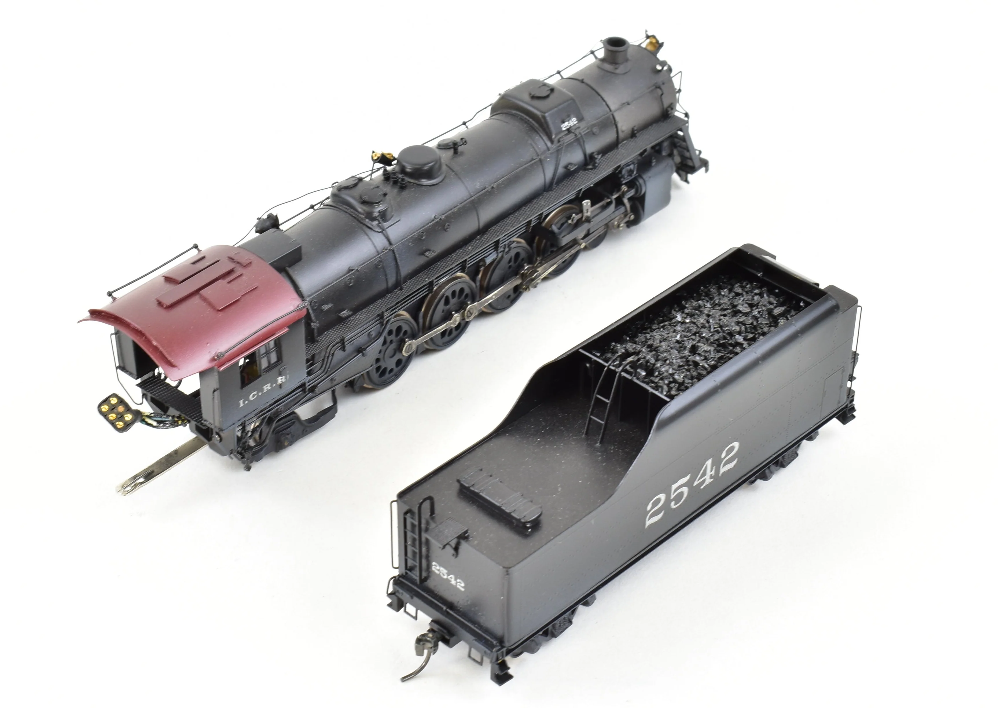 HO Brass Hallmark Models IC - Illinois Central 4-8-2 Custom Painted New NWSL Gearbox with Tsunami DCC and Sound - Image 8