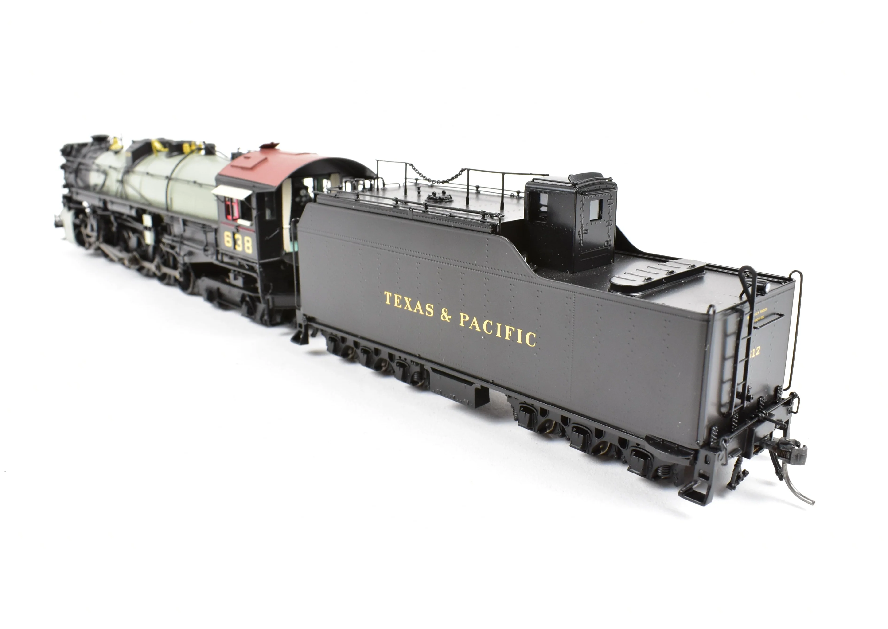 HO Brass Hybrid BLI - Broadway Limited Imports T&P - Texas & Pacific 2-10-4 FP DCC and Sound Re-Numbered #638 - Image 5