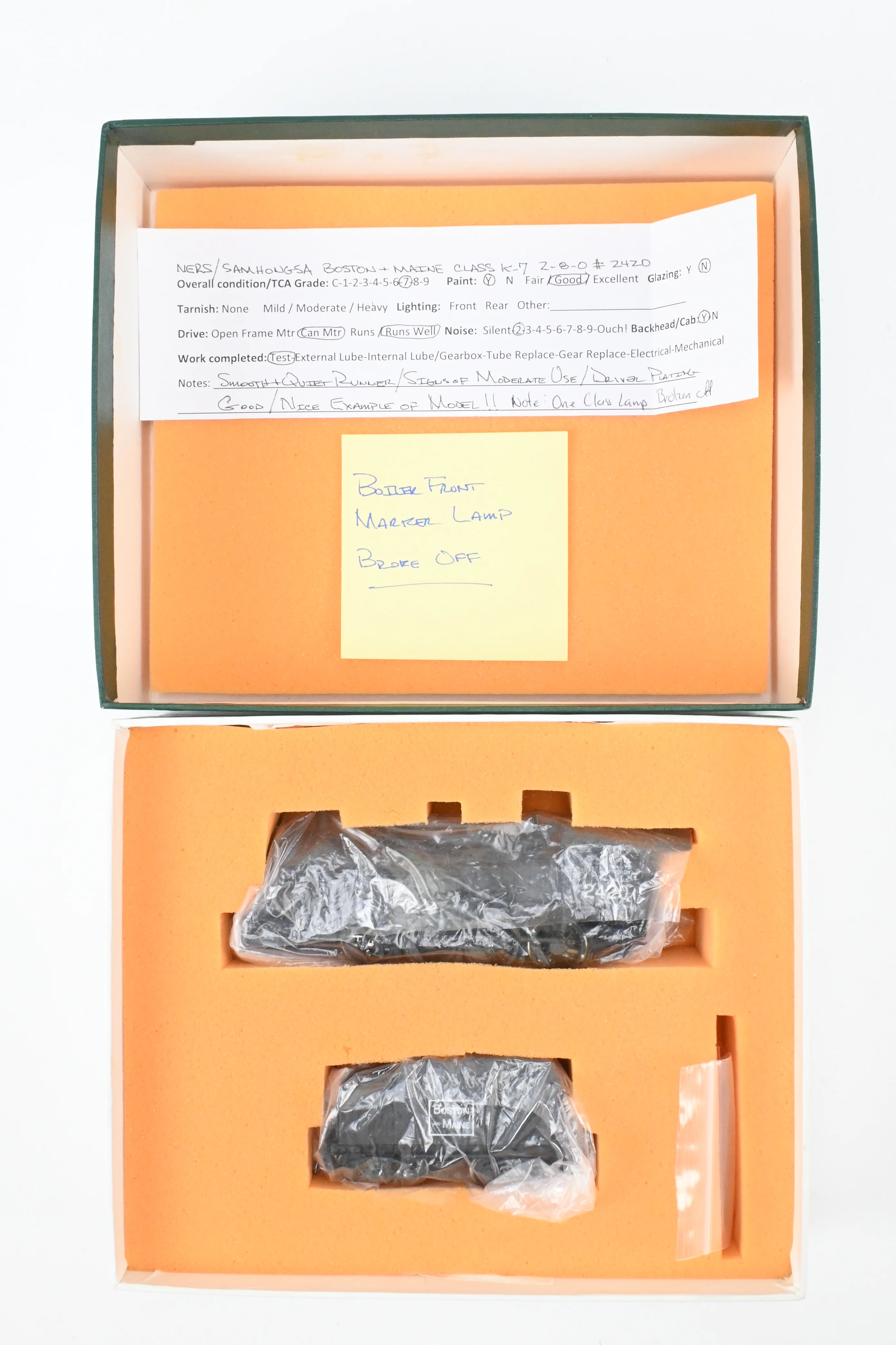 HO Brass NERS - New England Rail Service B&M - Boston & Maine Class K-7A 2-8-0 CP No. 2420 - Image 20