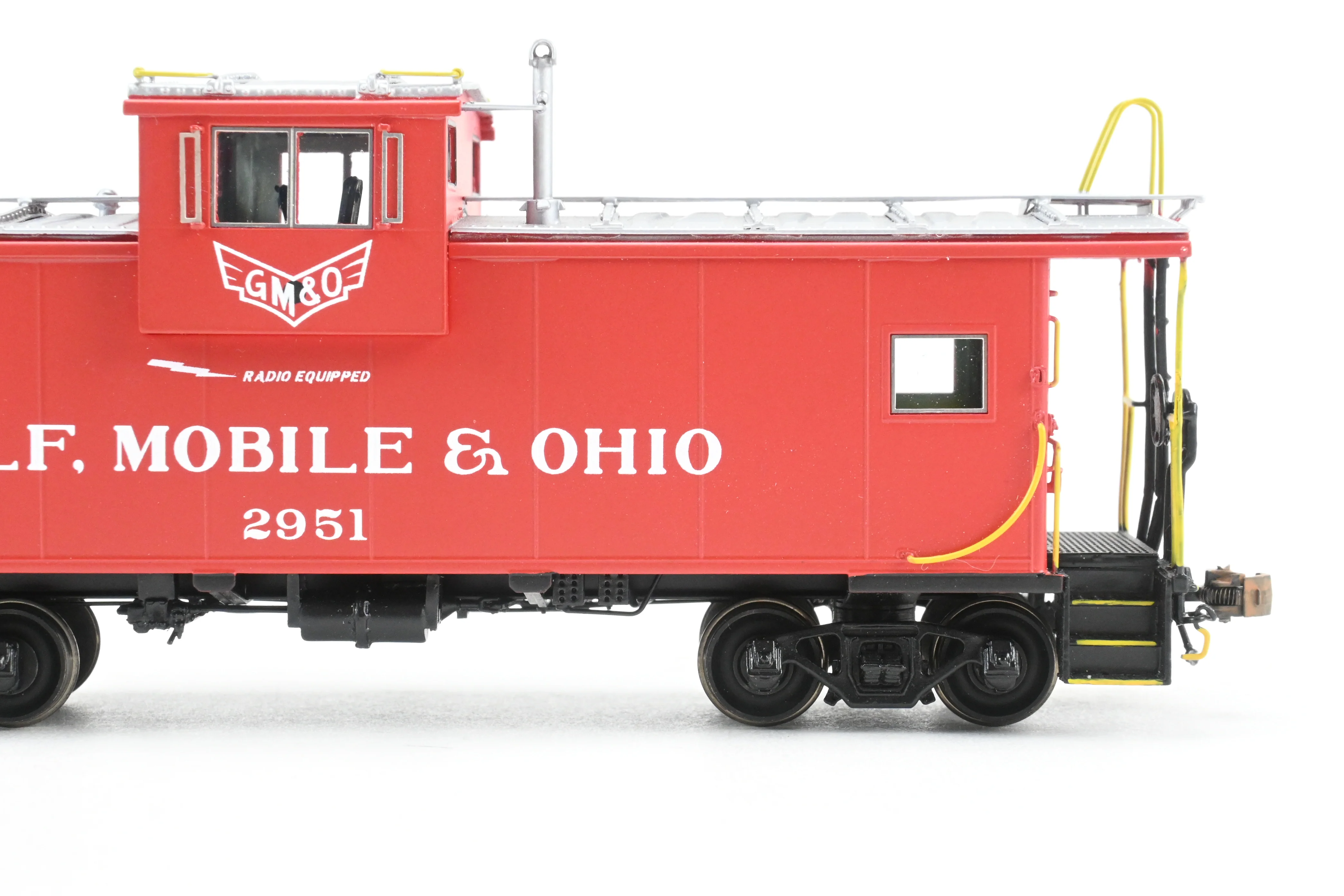HO Brass OMI - Overland Models, Inc. GM&O - Gulf, Mobile & Ohio International Wide-Vision Caboose FP No. 2951 - Image 13