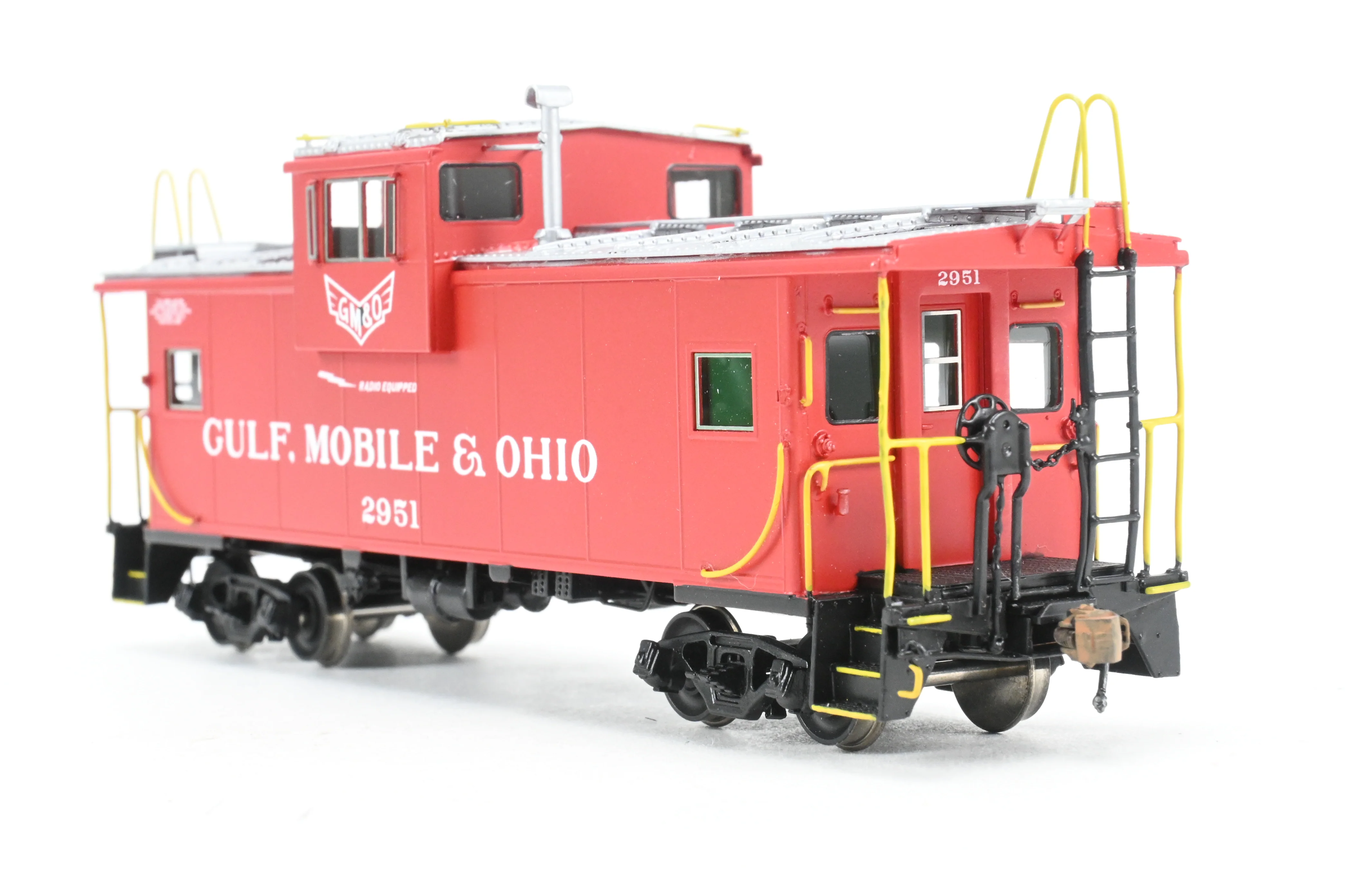 HO Brass OMI - Overland Models, Inc. GM&O - Gulf, Mobile & Ohio International Wide-Vision Caboose FP No. 2951 - Image 5