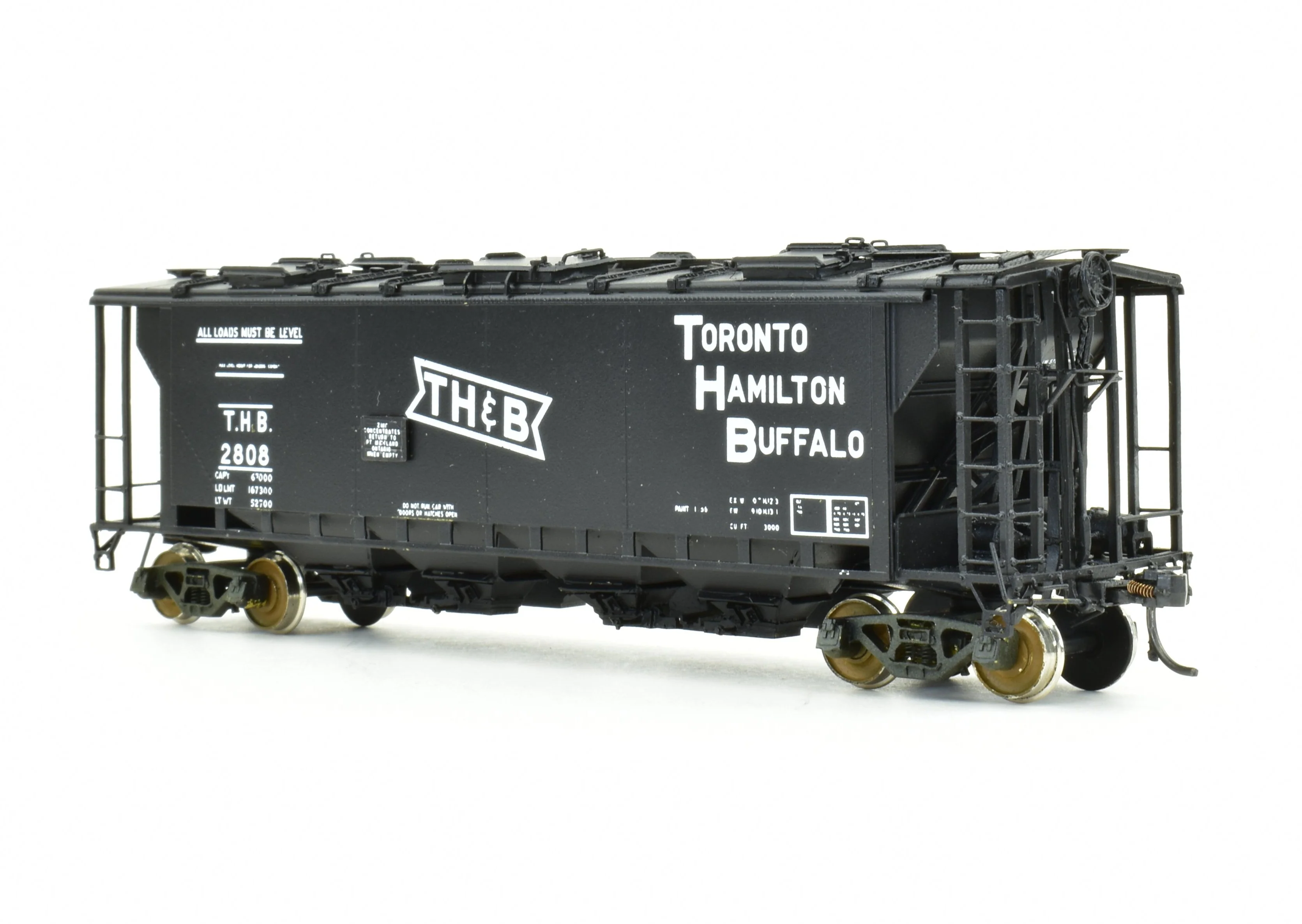 HO Brass OMI - Overland Models, Inc. TH&B - Toronto Hamilton & Buffalo Custom Painted CN Slab Side Covered Hopper - Image 11