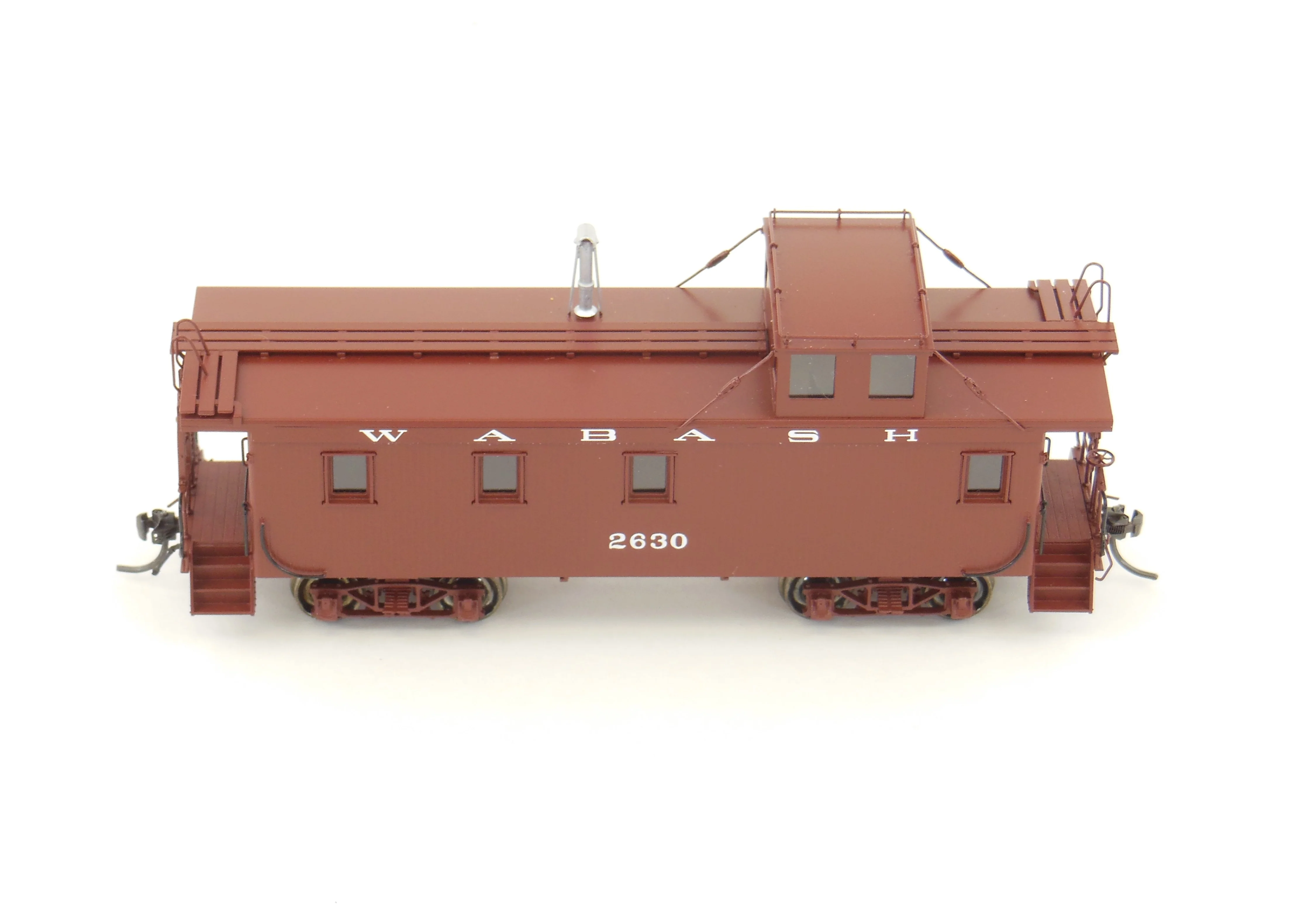 HO Brass OMI - Overland Models, Inc. WAB - Wabash Wood Side Caboose FP #2630 - Image 5
