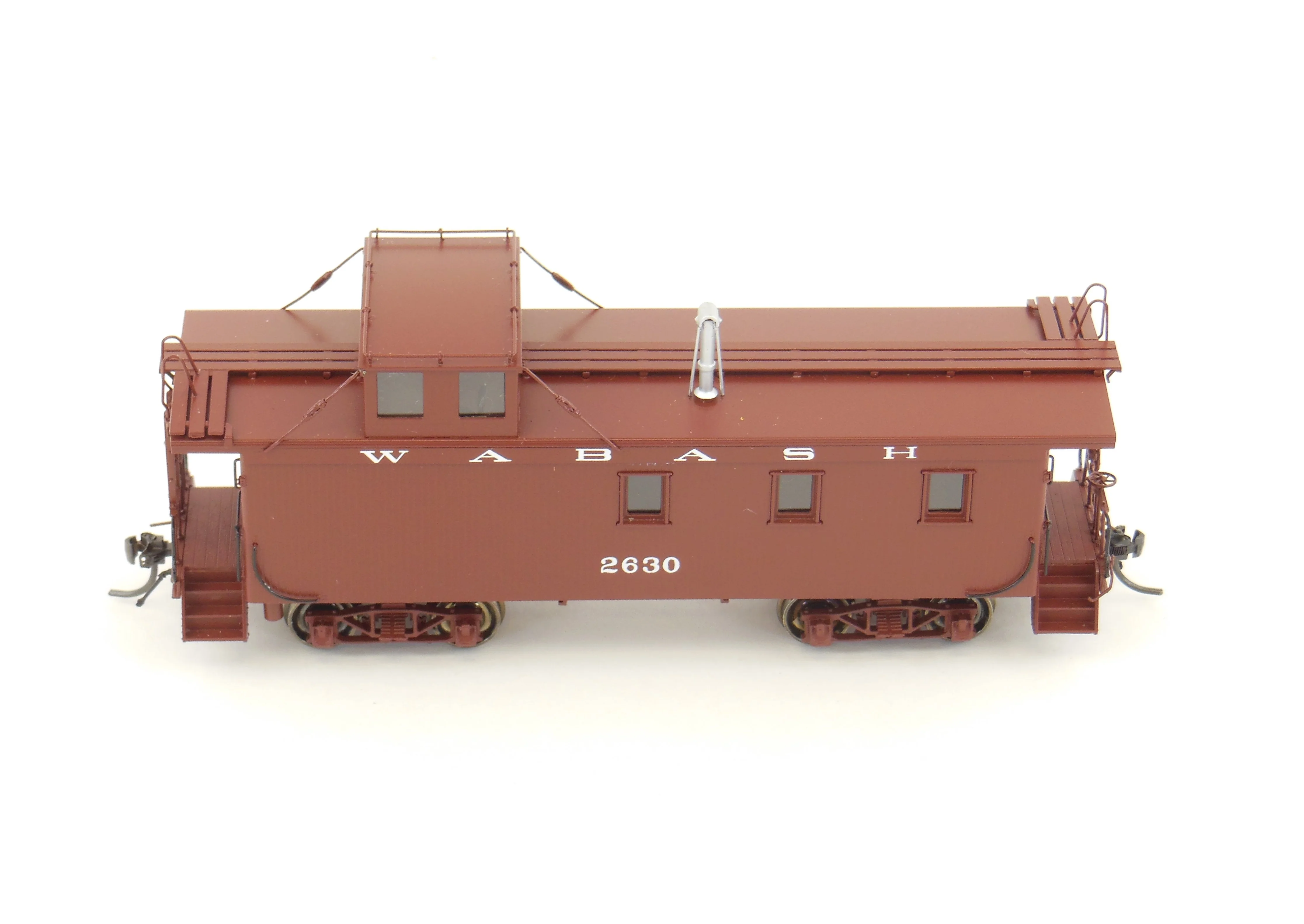 HO Brass OMI - Overland Models, Inc. WAB - Wabash Wood Side Caboose FP #2630 - Image 6