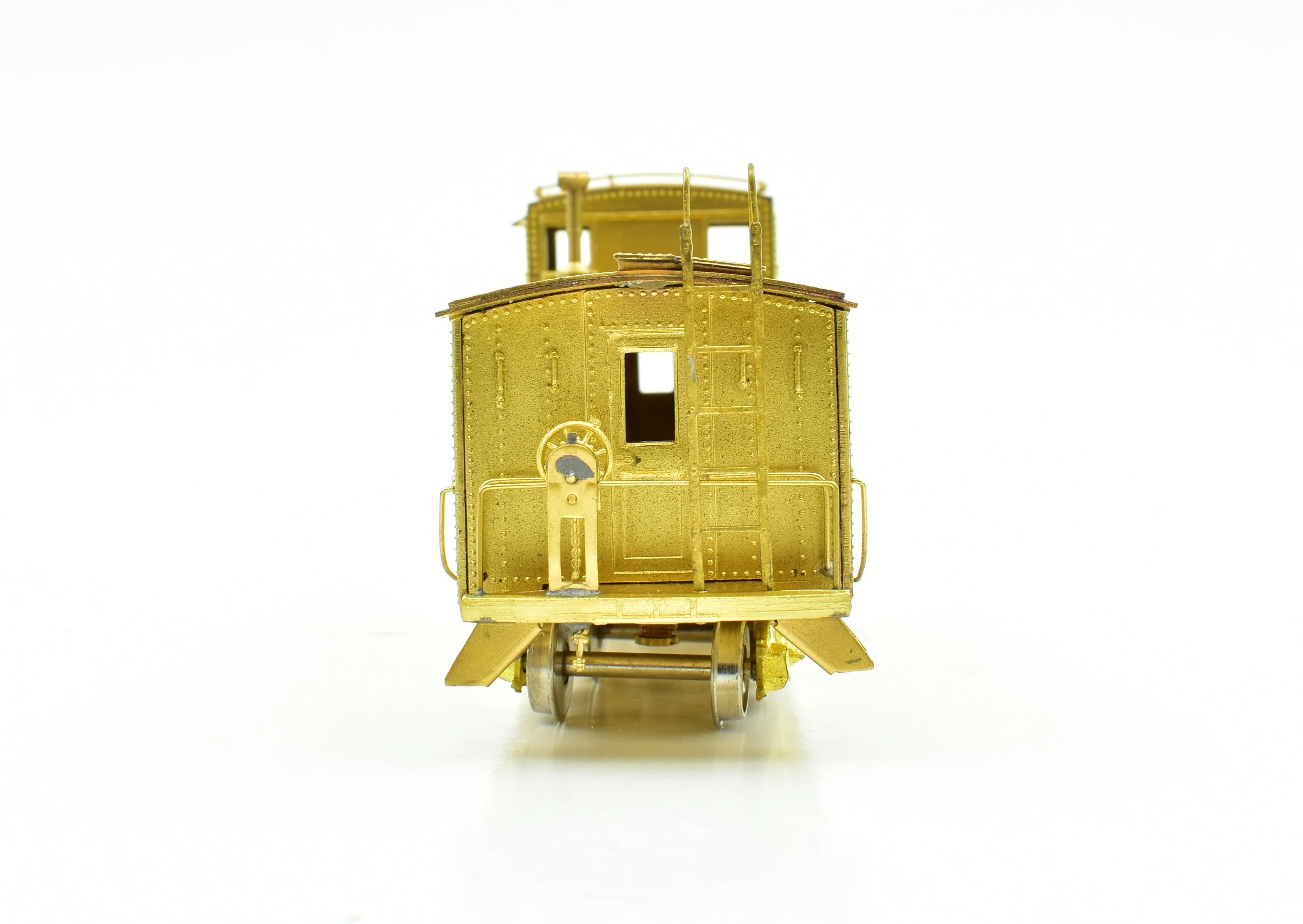 HO Brass PFM - Fujiyama ATSF - Santa Fe Steel Caboose - Image 9