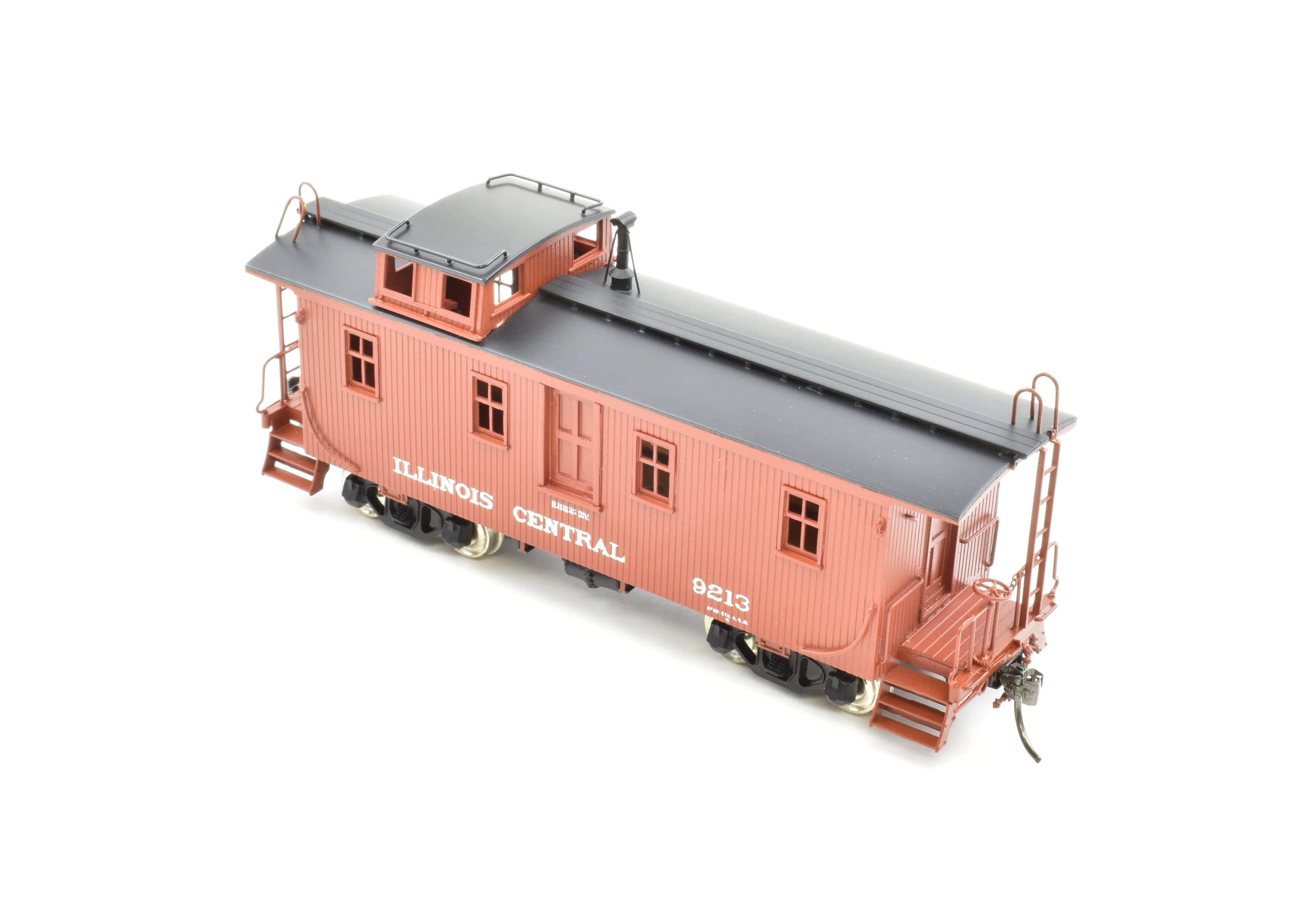 HO Brass PFM - SKI IC - Illinois Central Wood Caboose Factory Painted - Image 4
