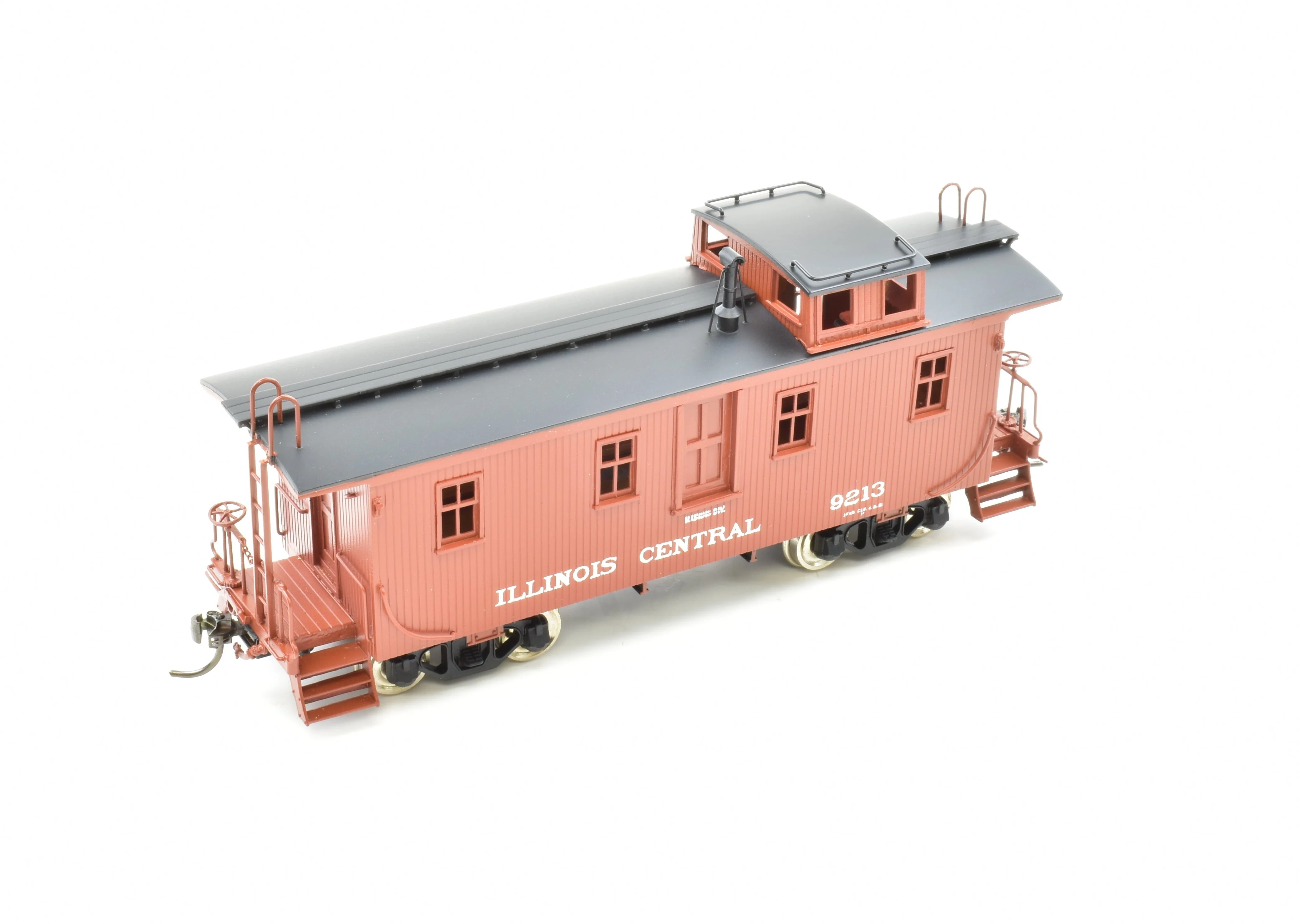 HO Brass PFM - SKI IC - Illinois Central Wood Caboose Factory Painted - Image 5