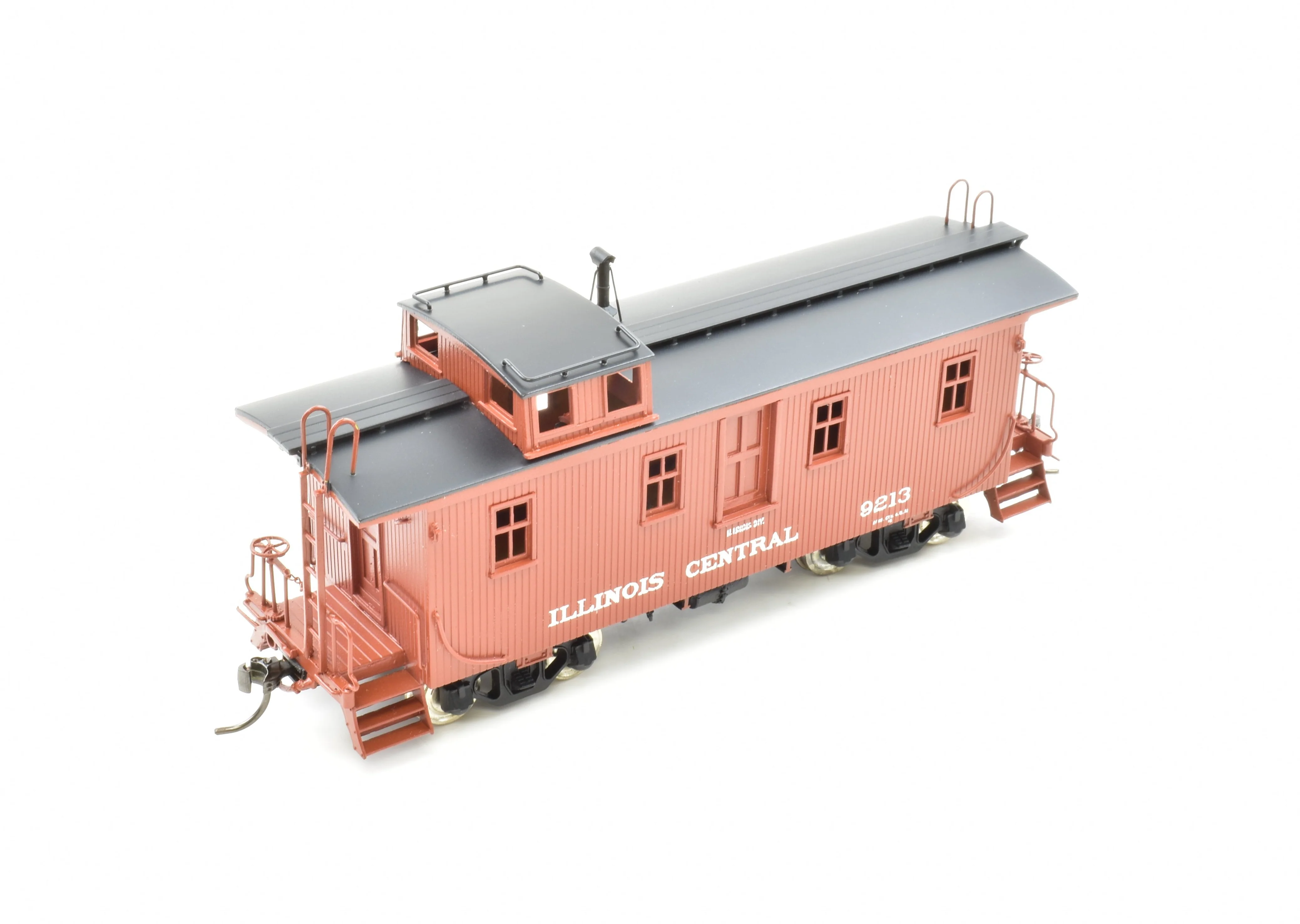 HO Brass PFM - SKI IC - Illinois Central Wood Caboose Factory Painted - Image 6