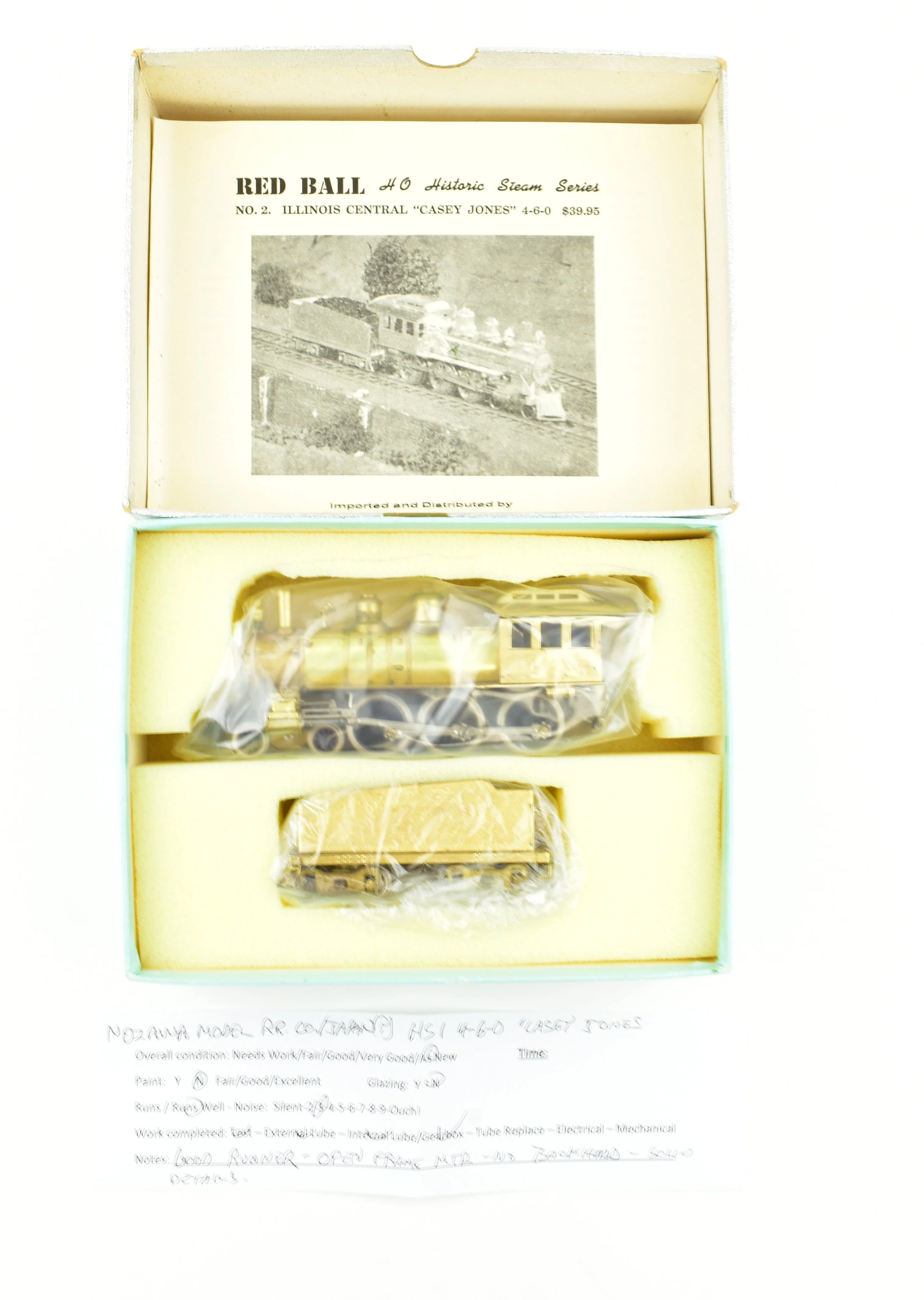 HO Brass Red Ball Howell Day IC - Illinois Central HS-1 #2 "Casey Jones" 4-6-0 Ten Wheeler - Image 18