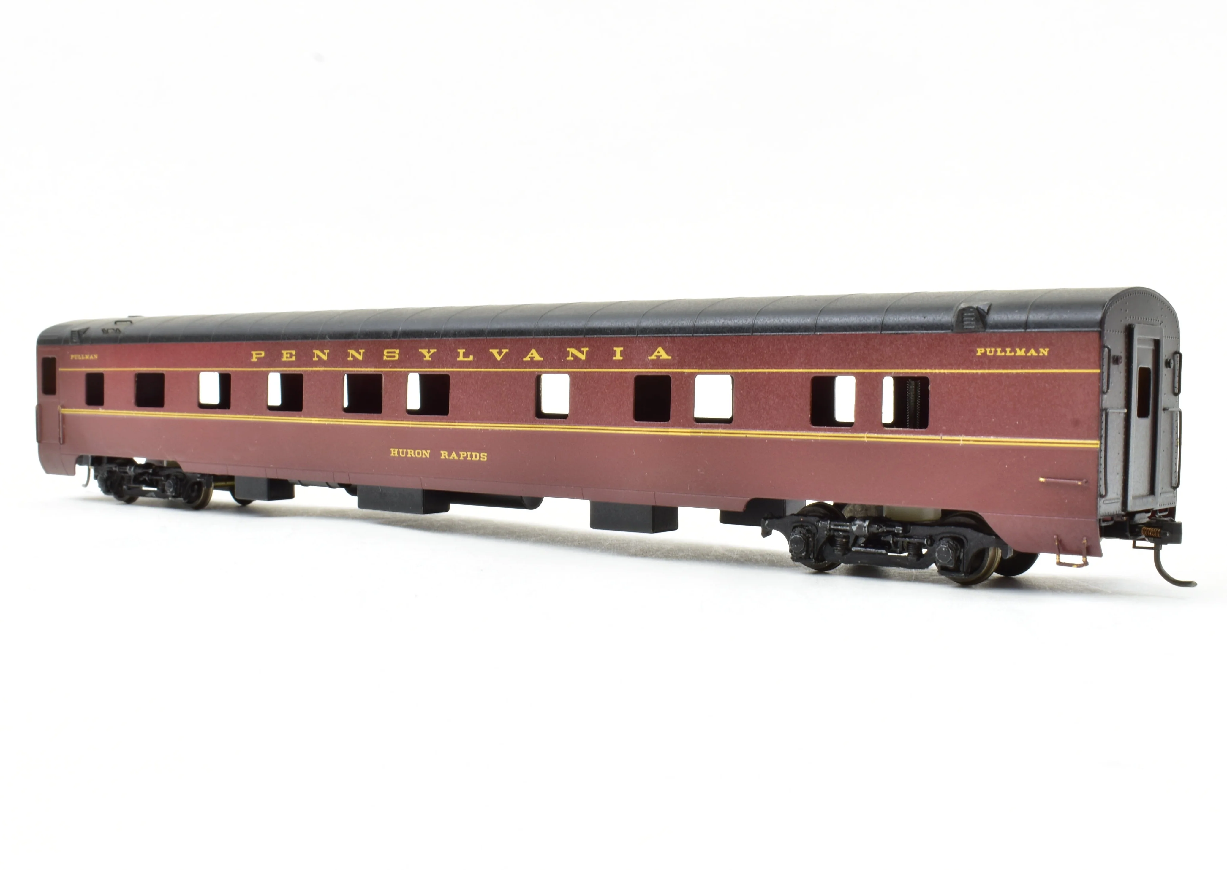 HO Brass Soho PRR - Pennsylvania Railroad 10-6 Rapids Pullman Sleeper Car Custom Painted - Image 4