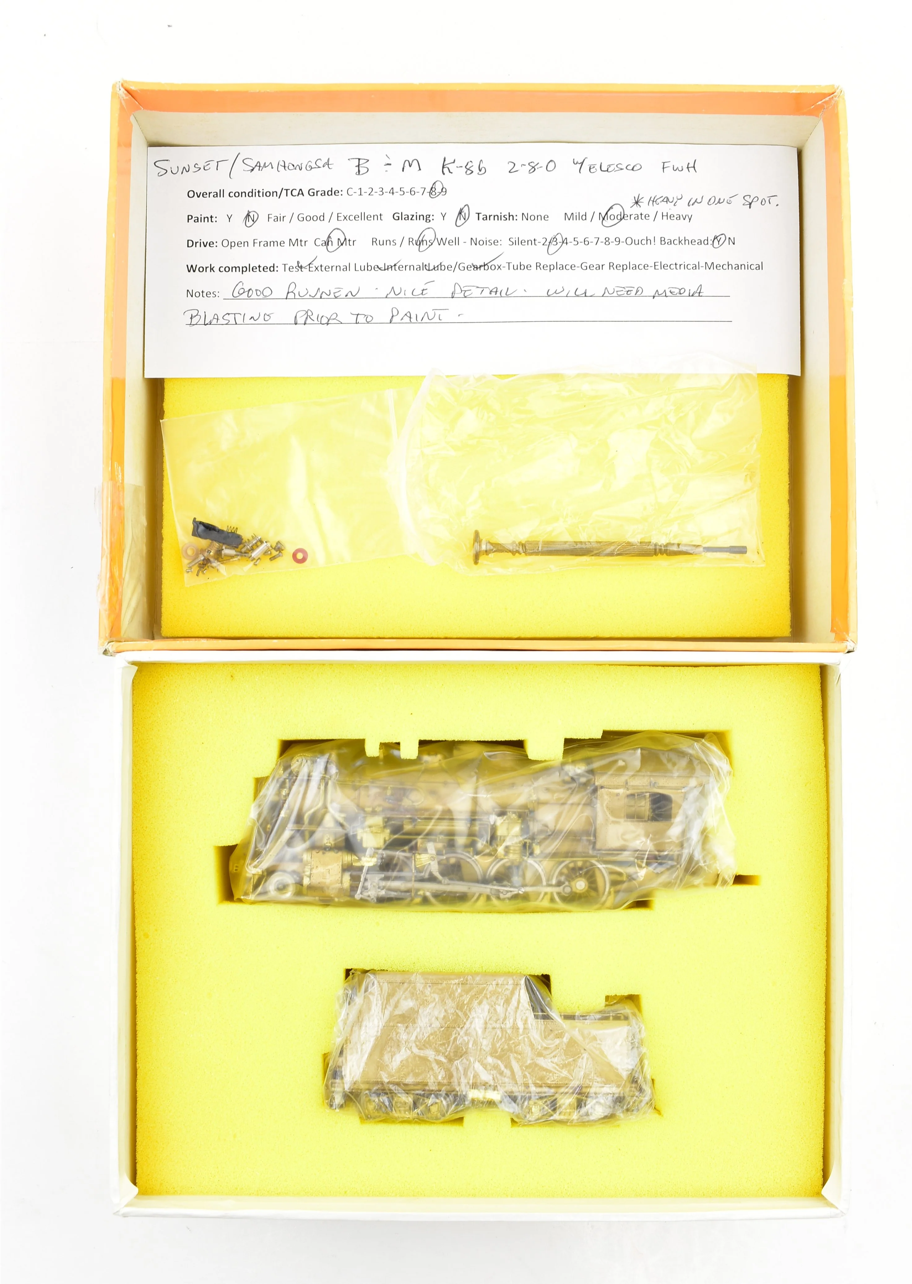 HO Brass Sunset Models B&M - Boston & Maine K-8b 2-8-0 With Elesco FWH - Image 23