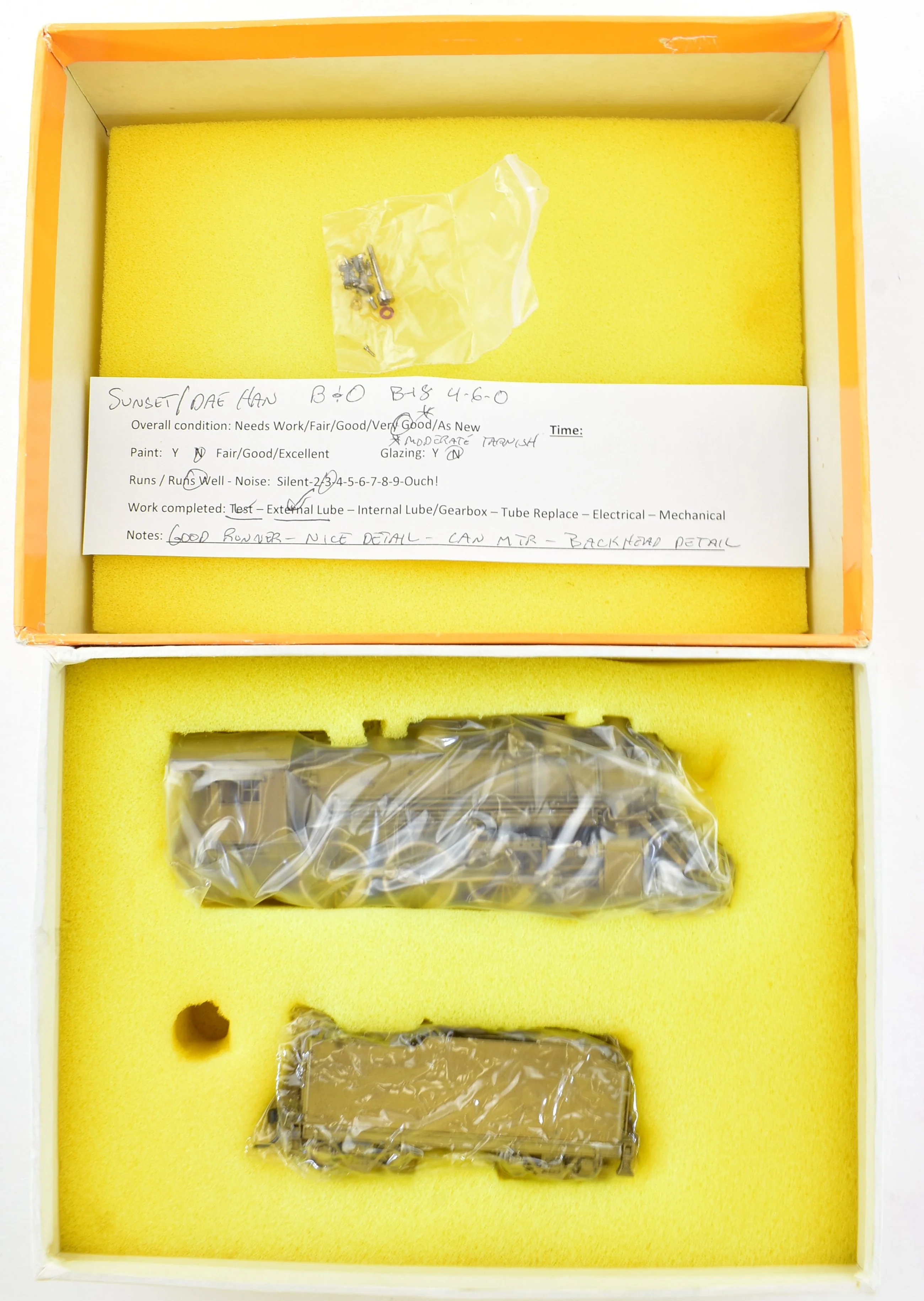 HO Brass Sunset Models B&O - Baltimore & Ohio B-18 4-6-0 Ten Wheeler - Image 20