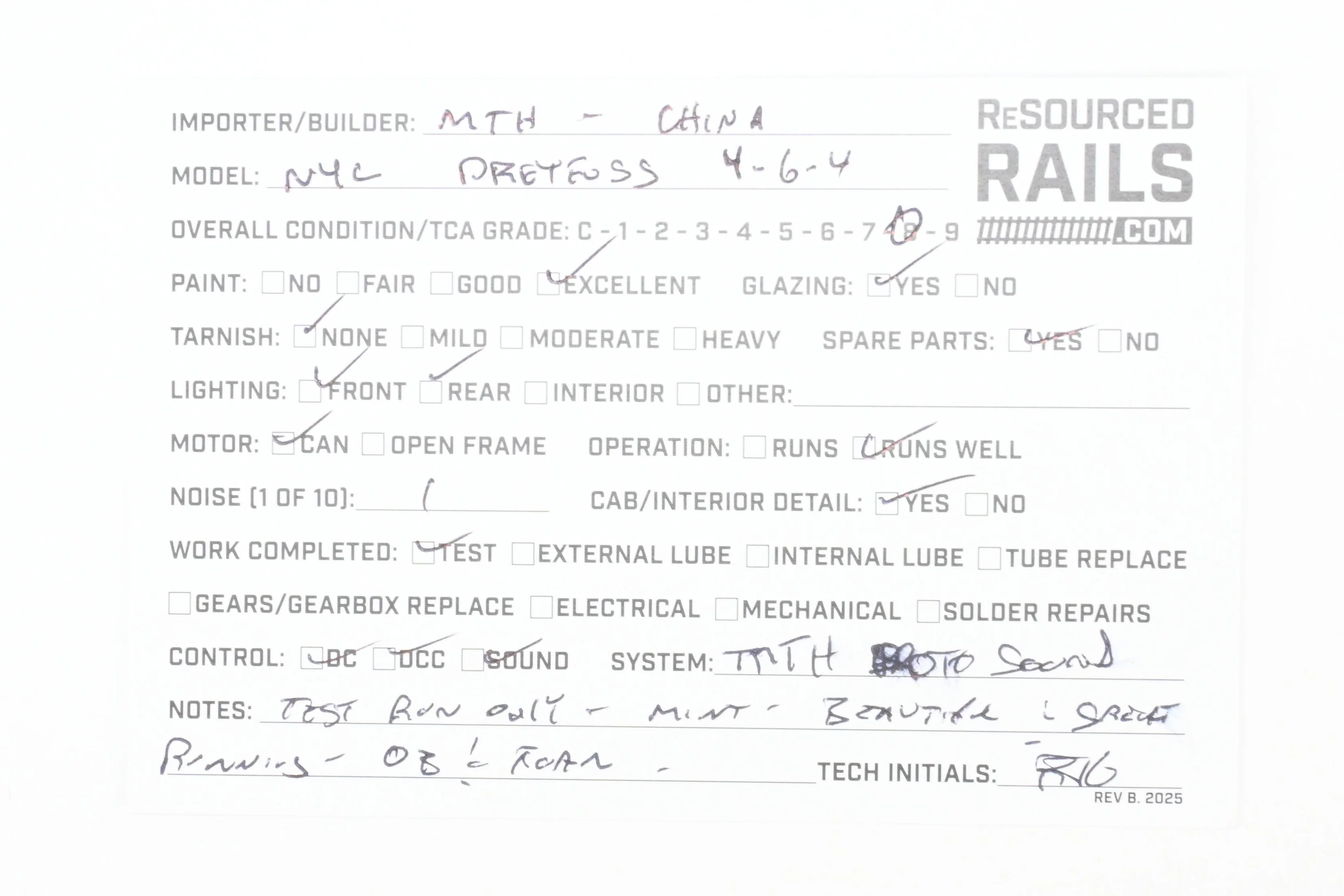 HO MTH - Mike's Train House NYC - New York Central 4-6-4 Streamlined Dreyfuss Hudson W/Sound Factory Painted No. 5449 - Image 21
