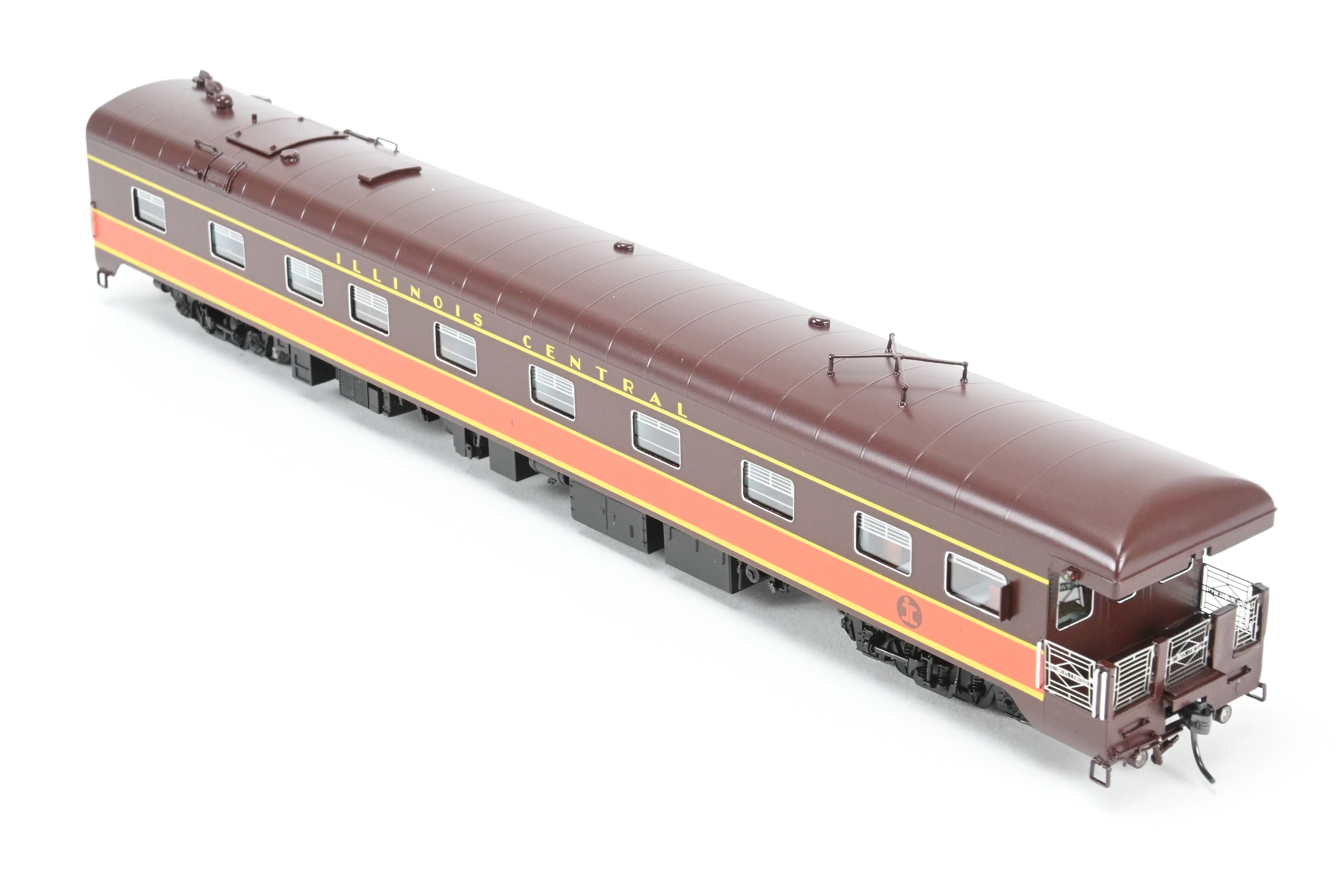 HO NEW Brass NBL - North Bank Line IC - Illinois Central Business Car #1 Chocolate & Orange Split Rail Herald - Image 7