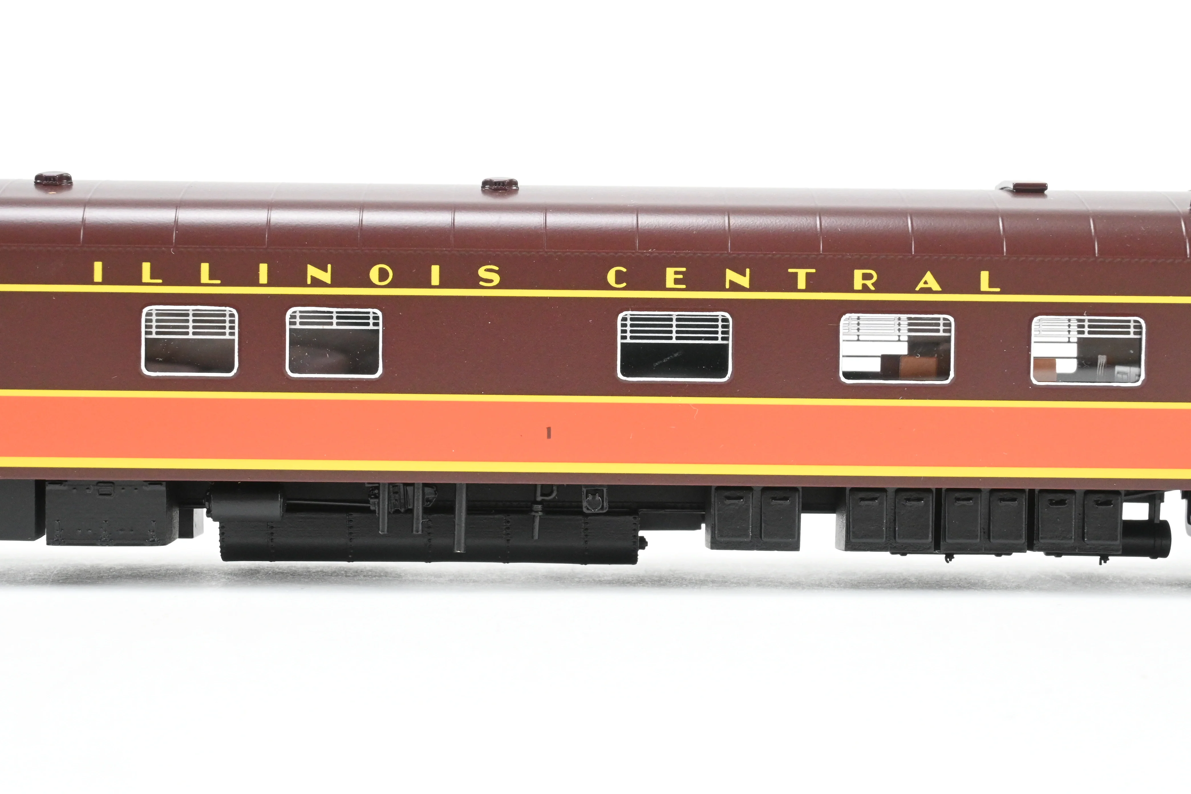 HO NEW Brass NBL - North Bank Line IC - Illinois Central Business Car #1 As-Built Chocolate & Orange - Image 11
