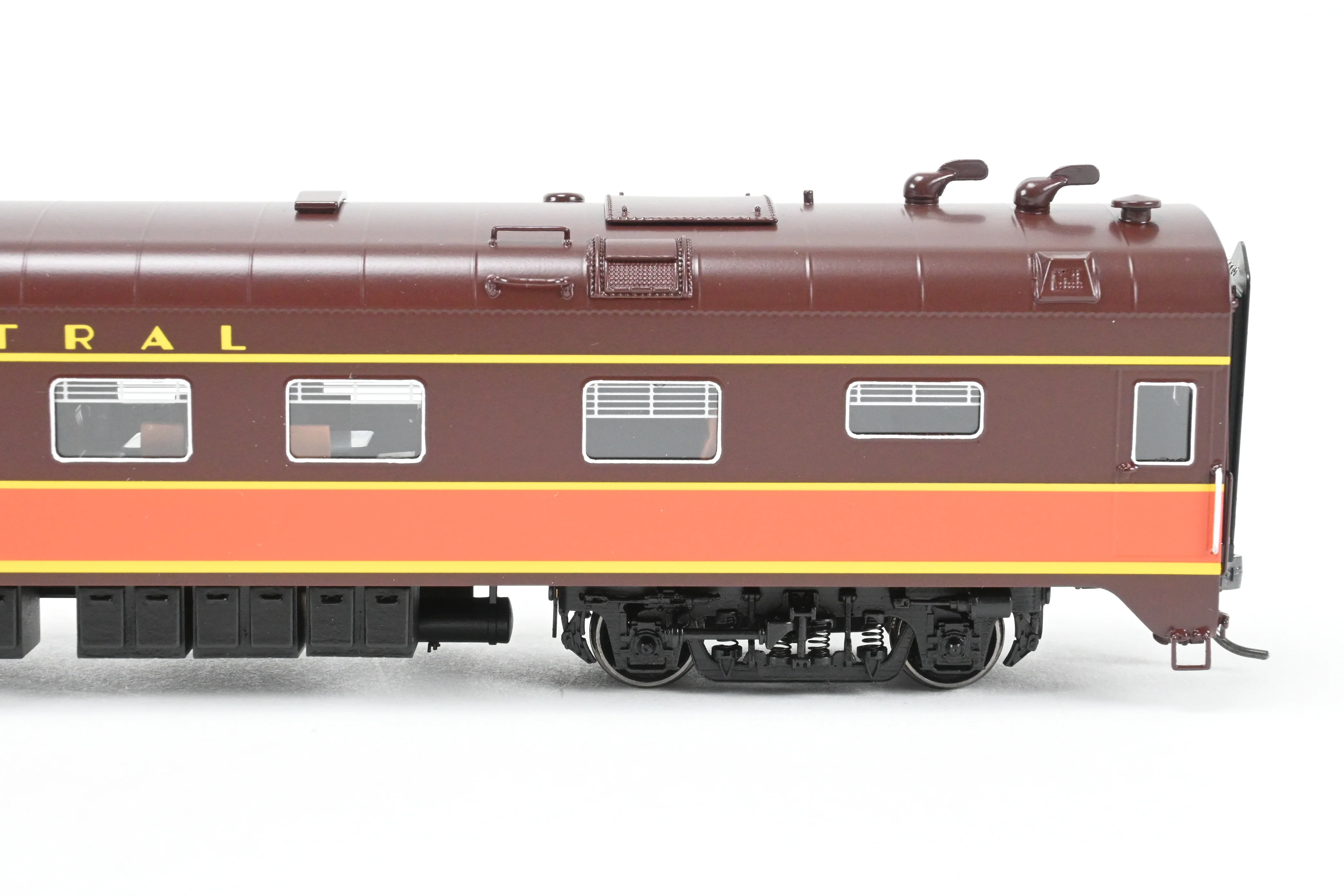 HO NEW Brass NBL - North Bank Line IC - Illinois Central Business Car #1 As-Built Chocolate & Orange - Image 13