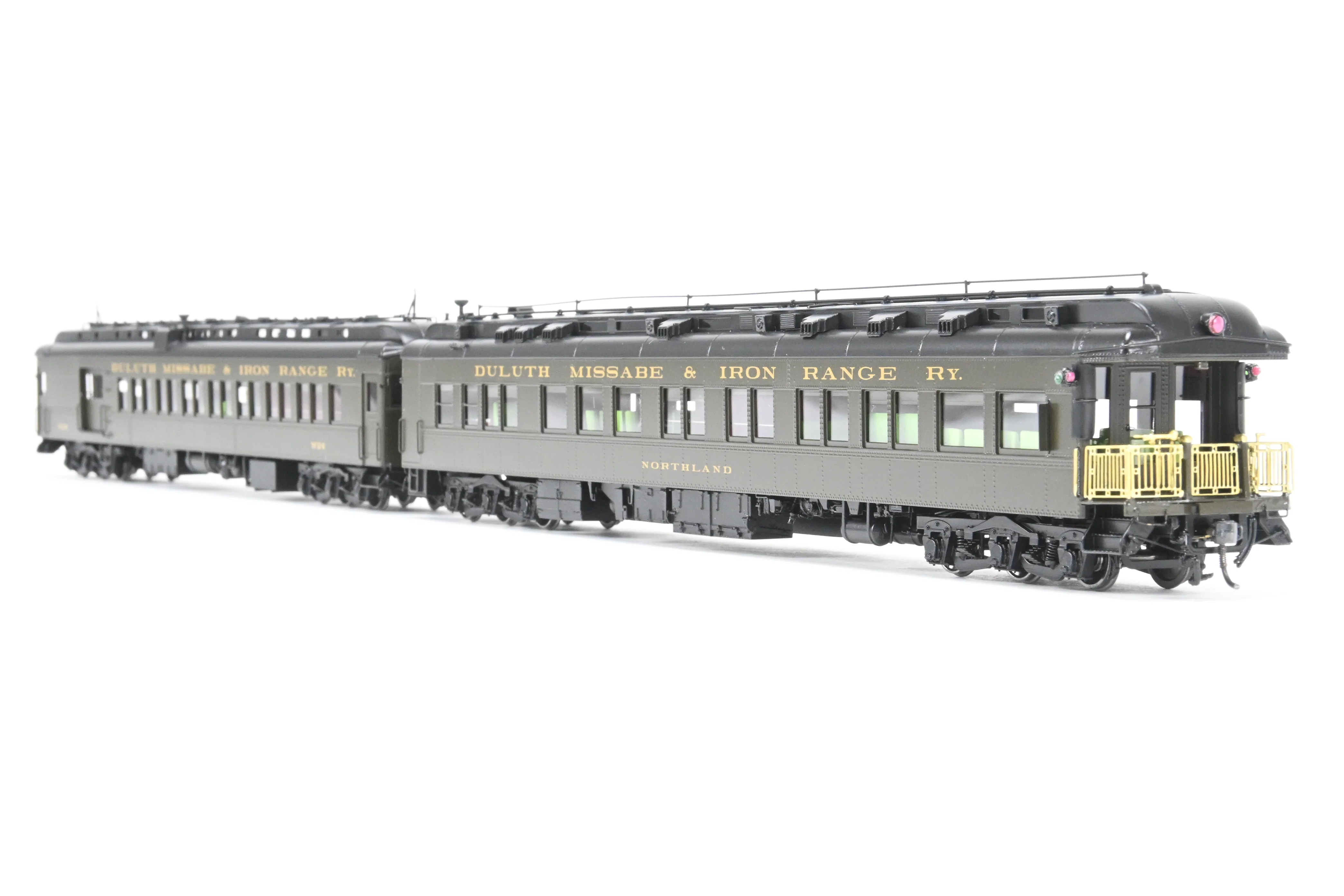 HO NEW Brass NBL - North Bank Line DM&IR - Duluth Missabe & Iron Range Business Car “Northland” with Combine W-24 Set FP - Image 4