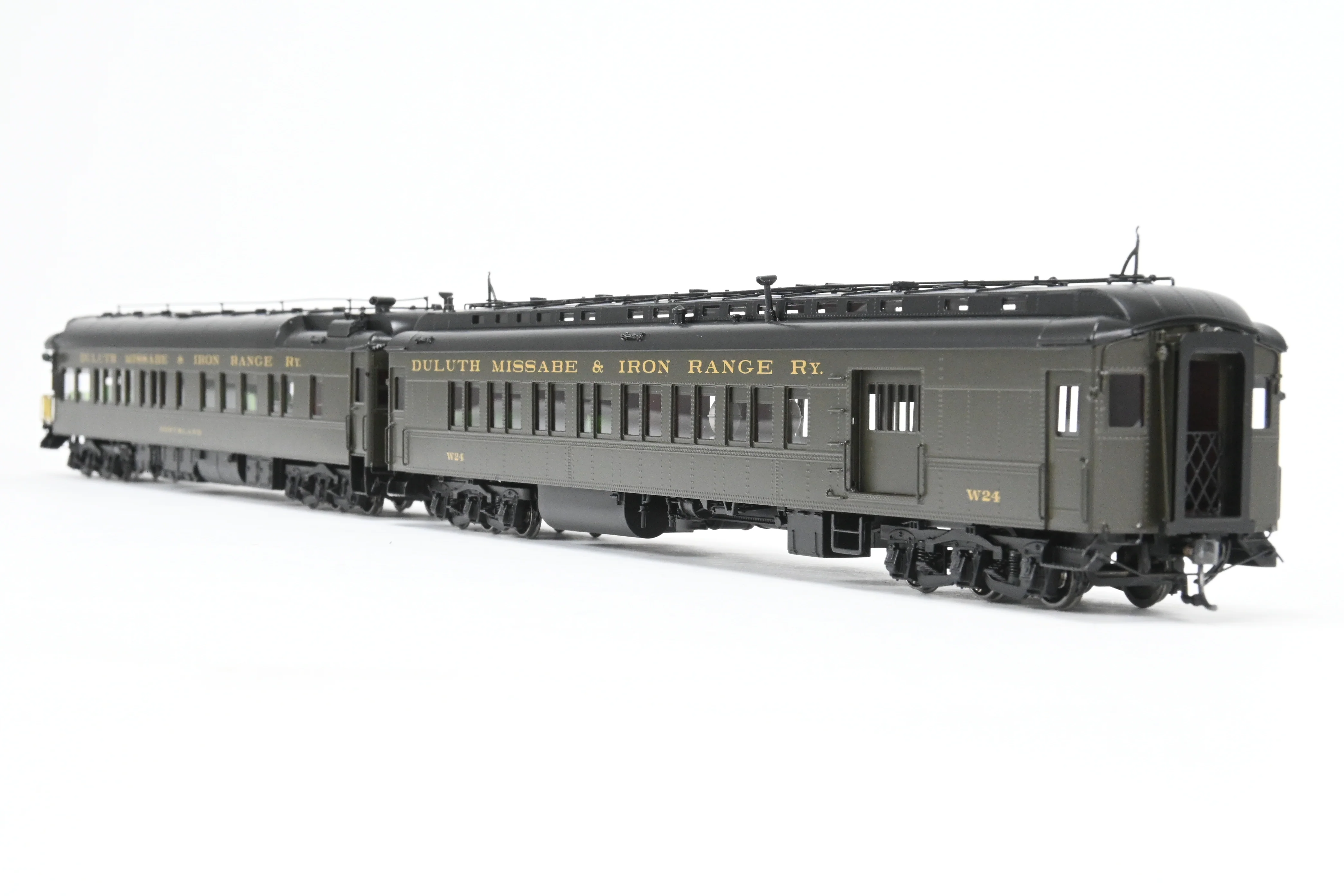 HO NEW Brass NBL - North Bank Line DM&IR - Duluth Missabe & Iron Range Business Car “Northland” with Combine W-24 Set FP - Image 5
