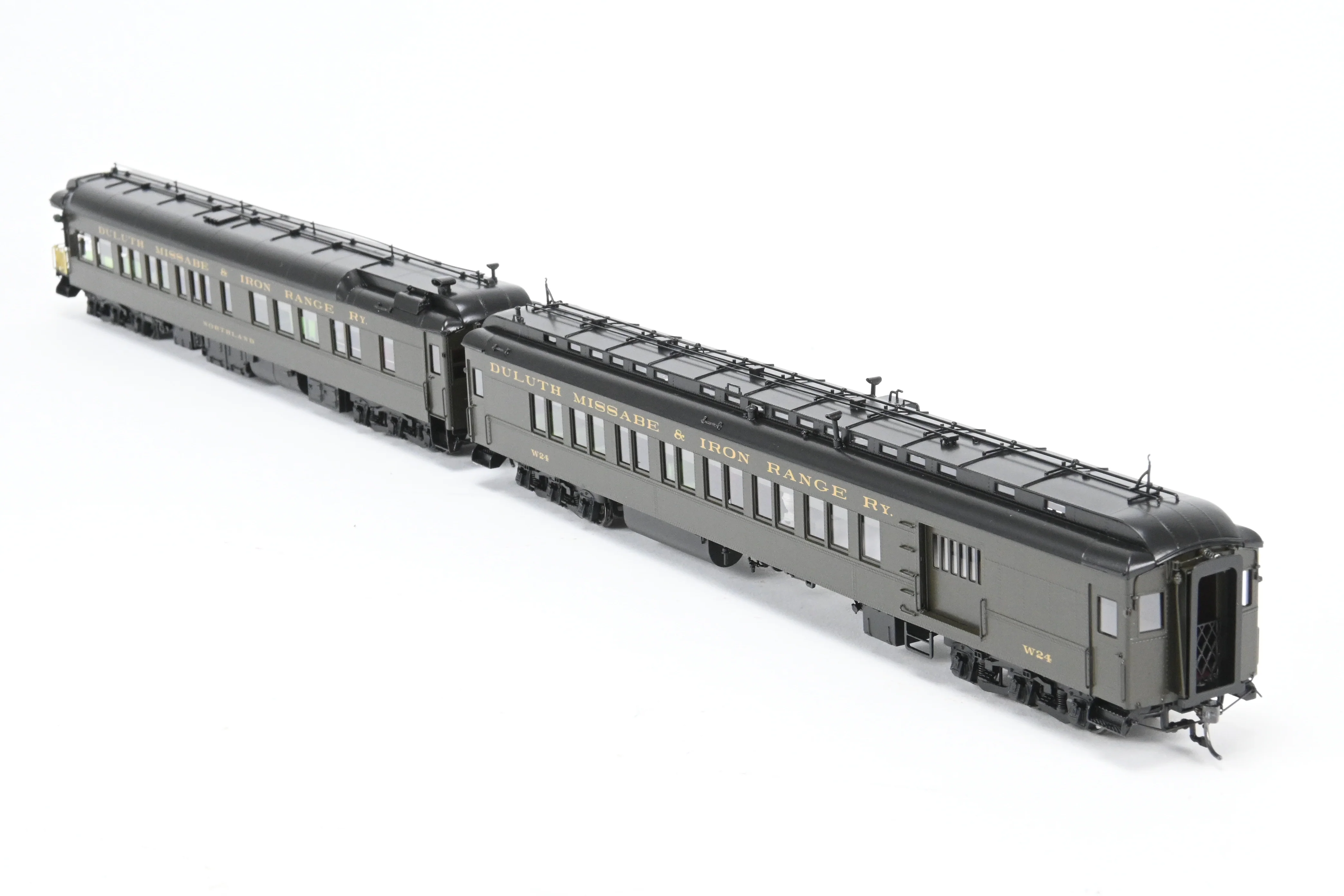 HO NEW Brass NBL - North Bank Line DM&IR - Duluth Missabe & Iron Range Business Car “Northland” with Combine W-24 Set FP - Image 7