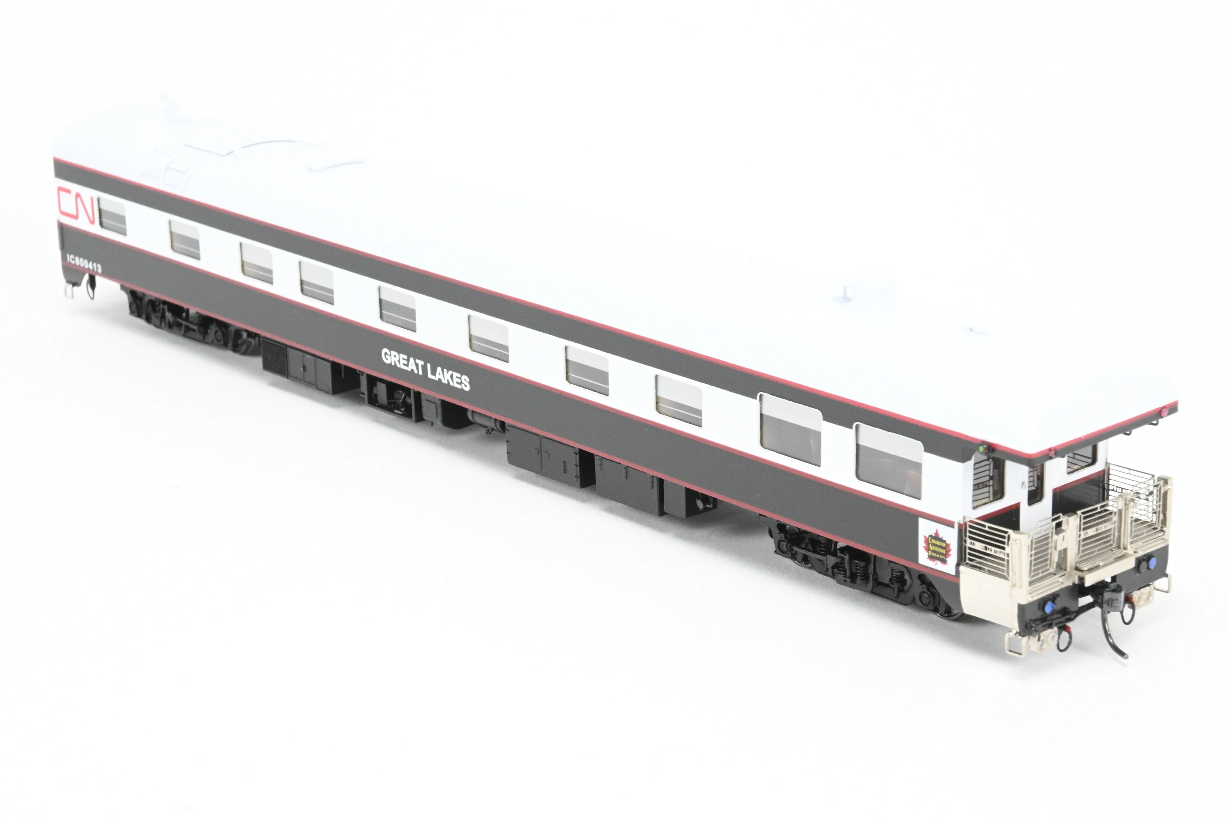 HO NEW Brass NBL - North Bank Line CNR - Canadian National Railway Business Car "Great Lakes” FP Black & White - Image 9