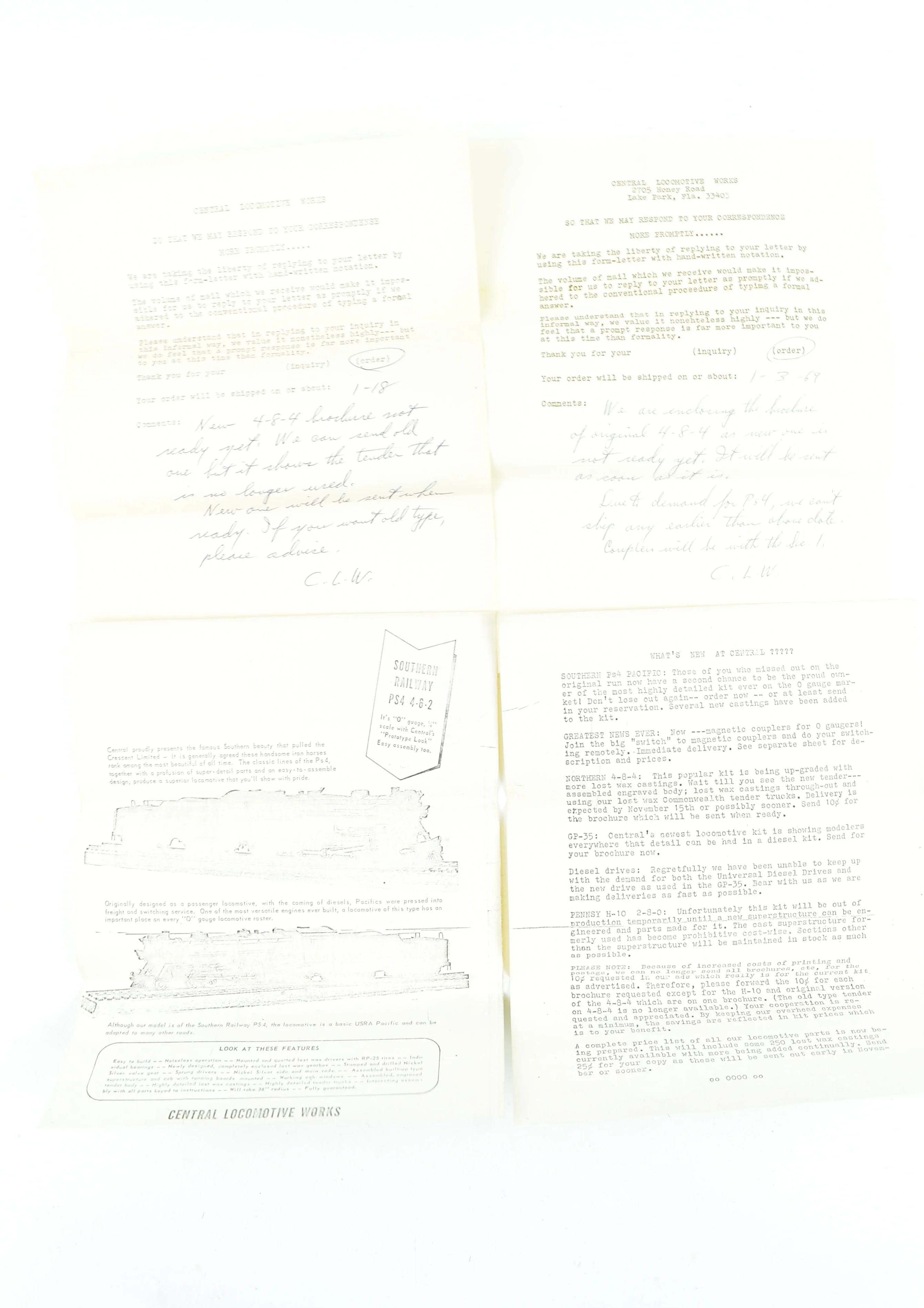 O Brass Central Locomotive Works SOU - Southern Railway PS-4 4-6-2 Pacific Kit Started AS-IS - Image 15