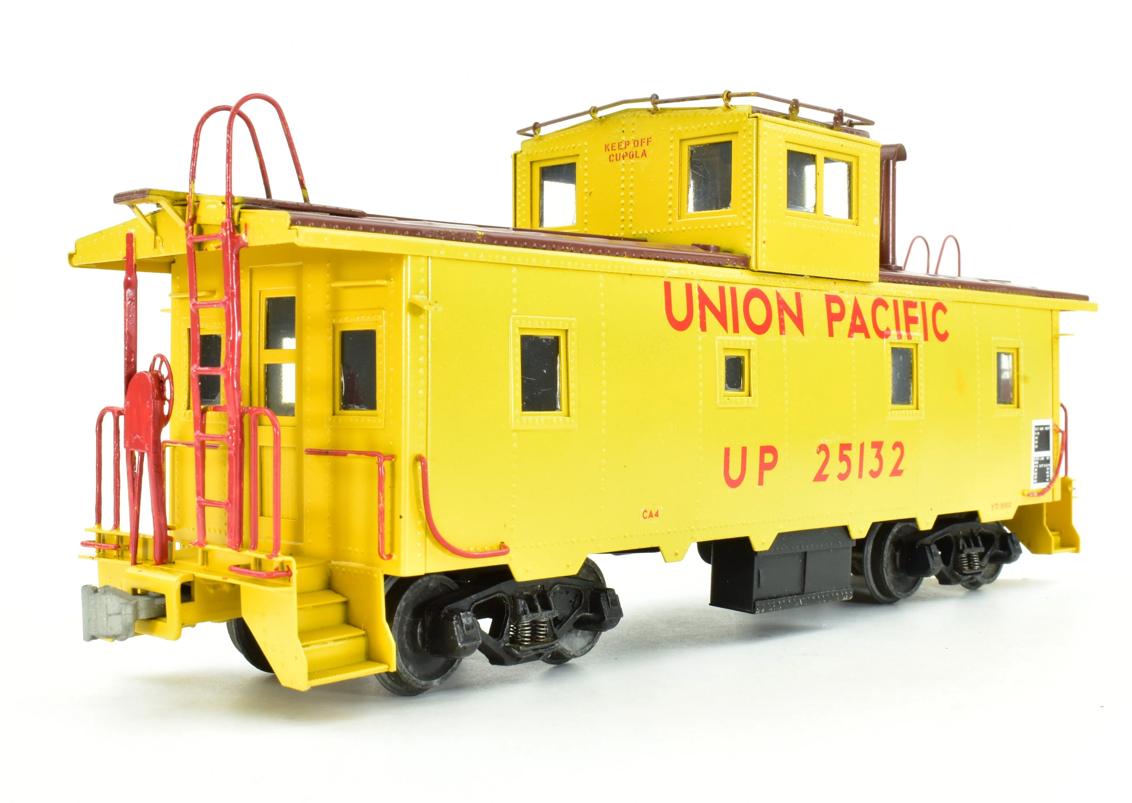 O Brass CON U.S. Hobbies UP - Union Pacific CA-4 Steel Cupola Caboose Custom Painted NO BOX - Image 10