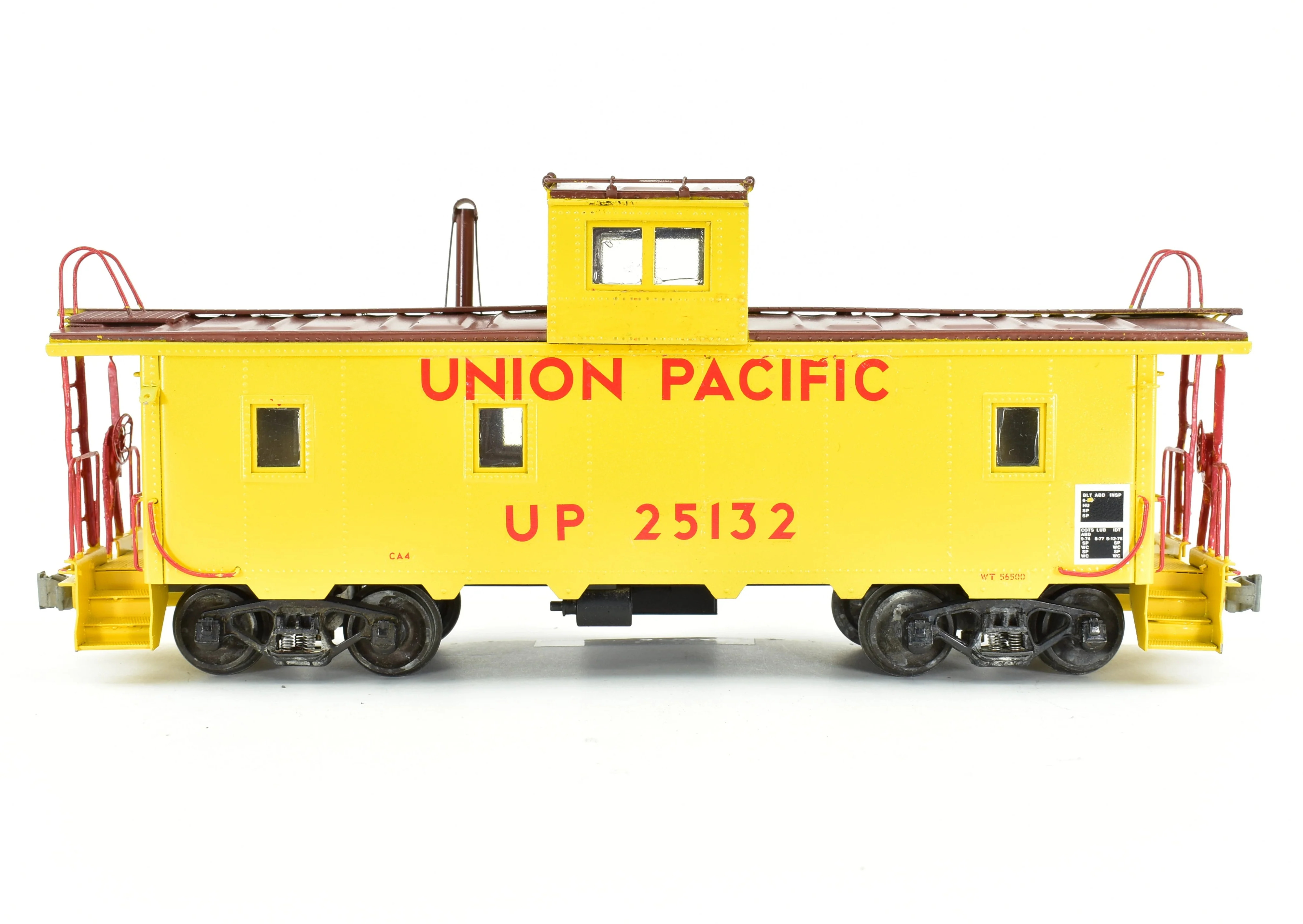 O Brass CON U.S. Hobbies UP - Union Pacific CA-4 Steel Cupola Caboose Custom Painted NO BOX - Image 4