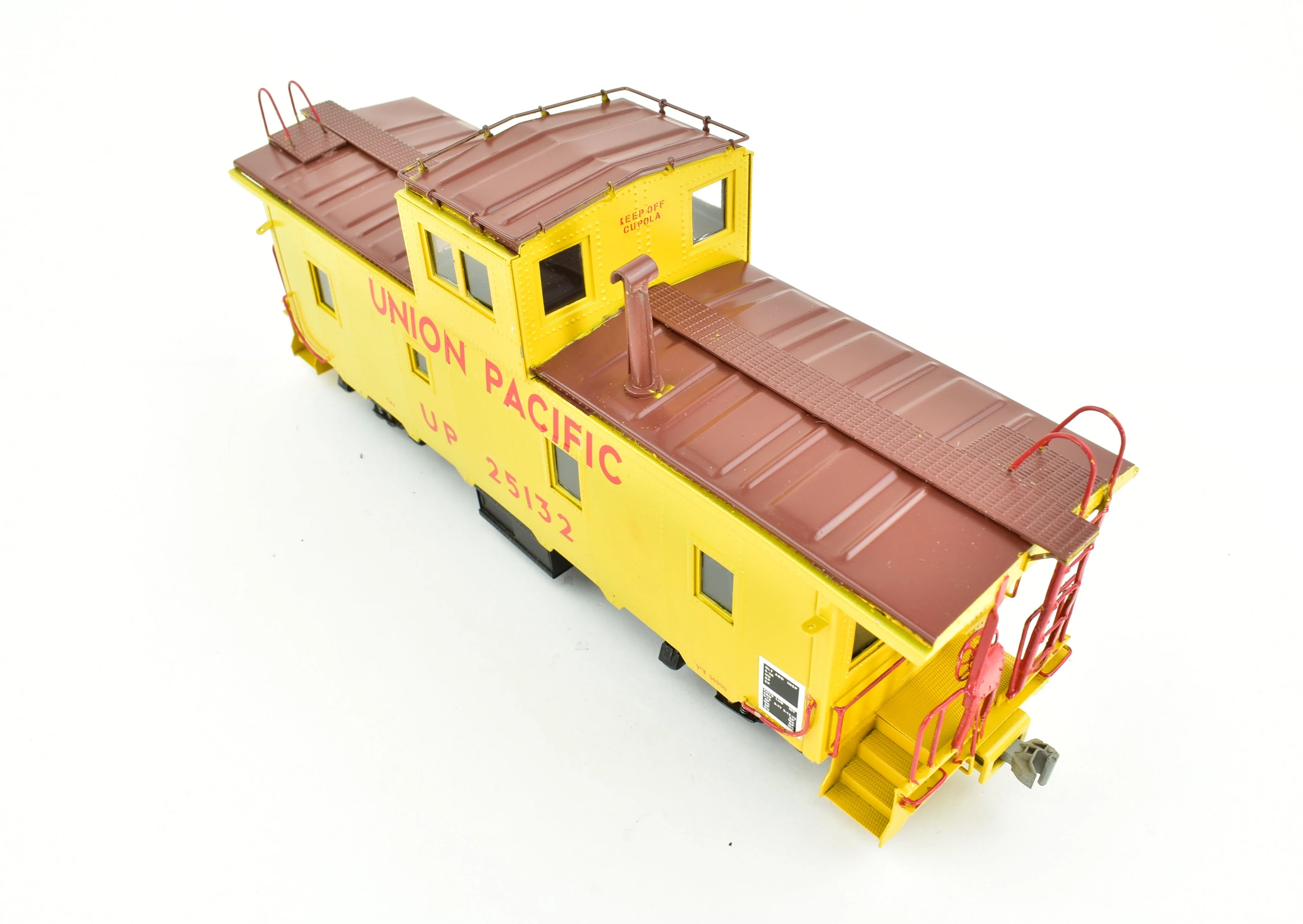 O Brass CON U.S. Hobbies UP - Union Pacific CA-4 Steel Cupola Caboose Custom Painted NO BOX - Image 6