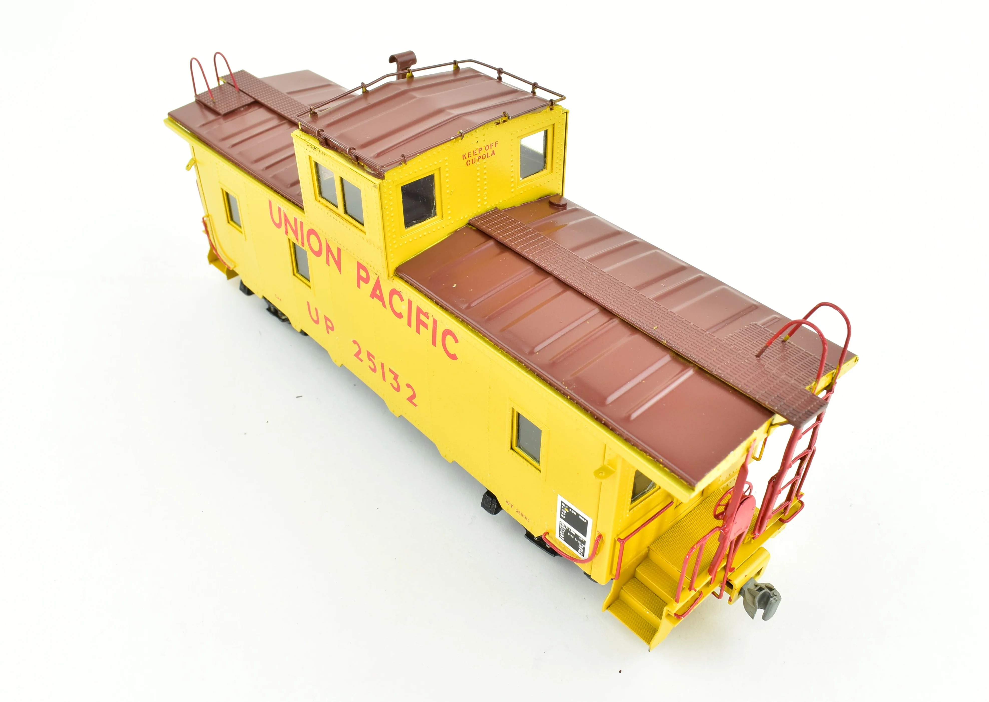 O Brass CON U.S. Hobbies UP - Union Pacific CA-4 Steel Cupola Caboose Custom Painted NO BOX - Image 8