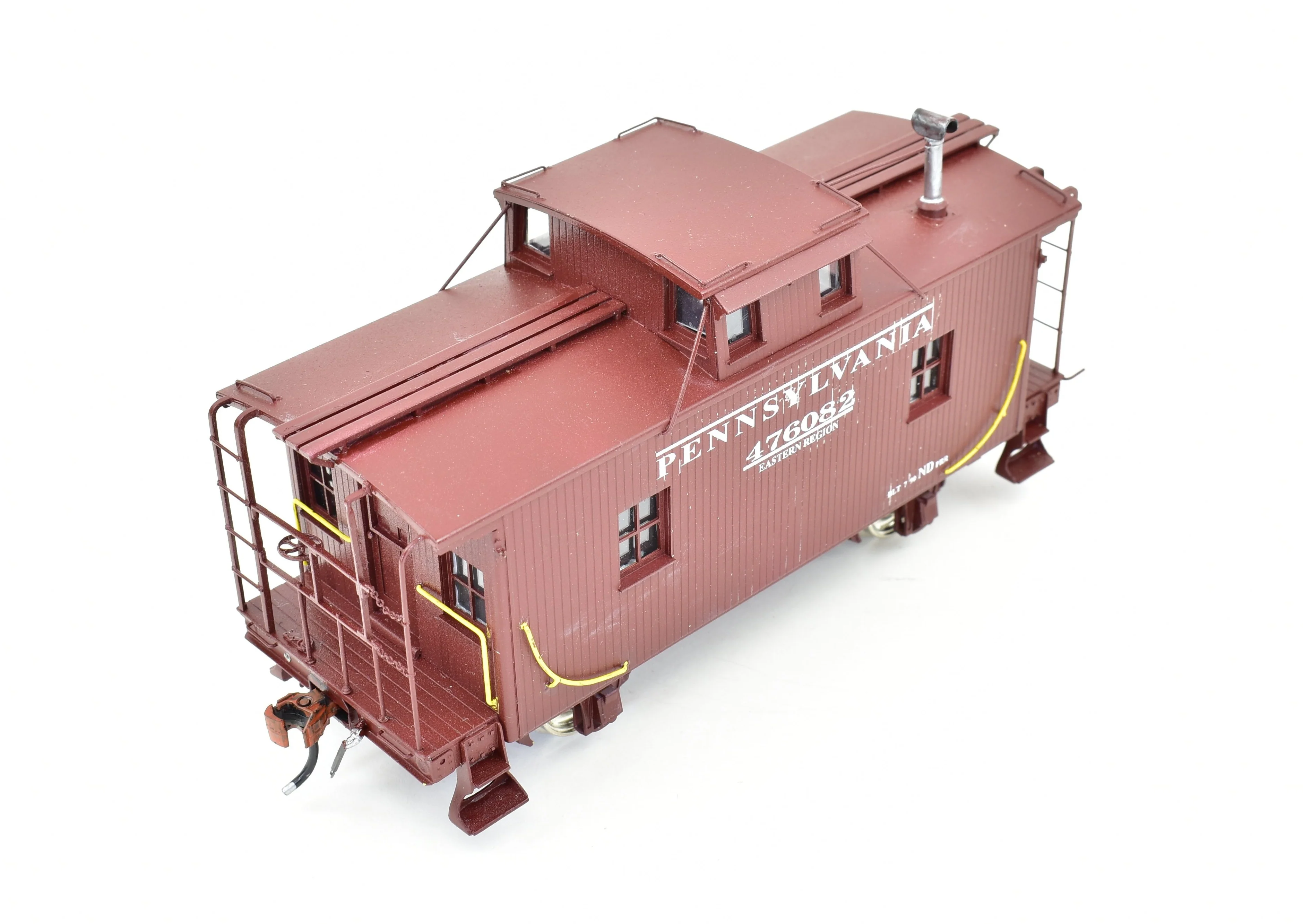 O Brass The Car Works PRR - Pennsylvania Railroad Wood Cabin Car Class ND 4-Wheel Custom Painted - Image 11