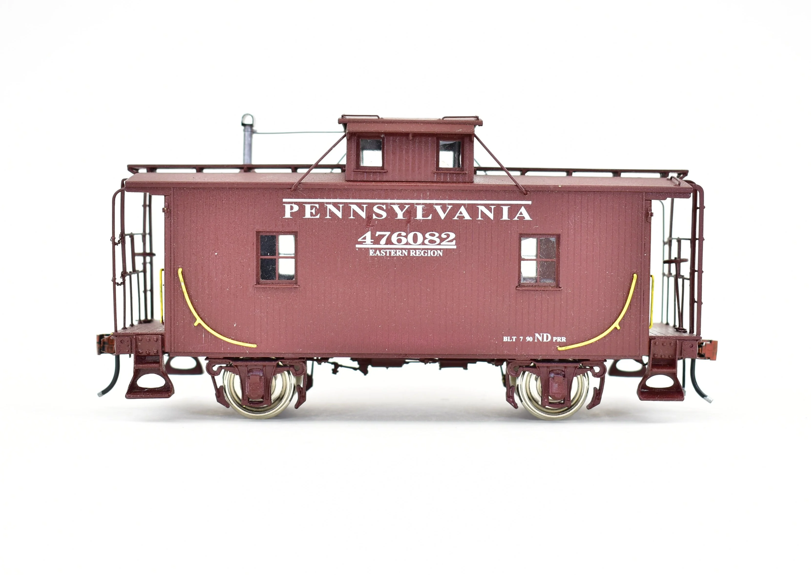 O Brass The Car Works PRR - Pennsylvania Railroad Wood Cabin Car Class ND 4-Wheel Custom Painted - Image 4