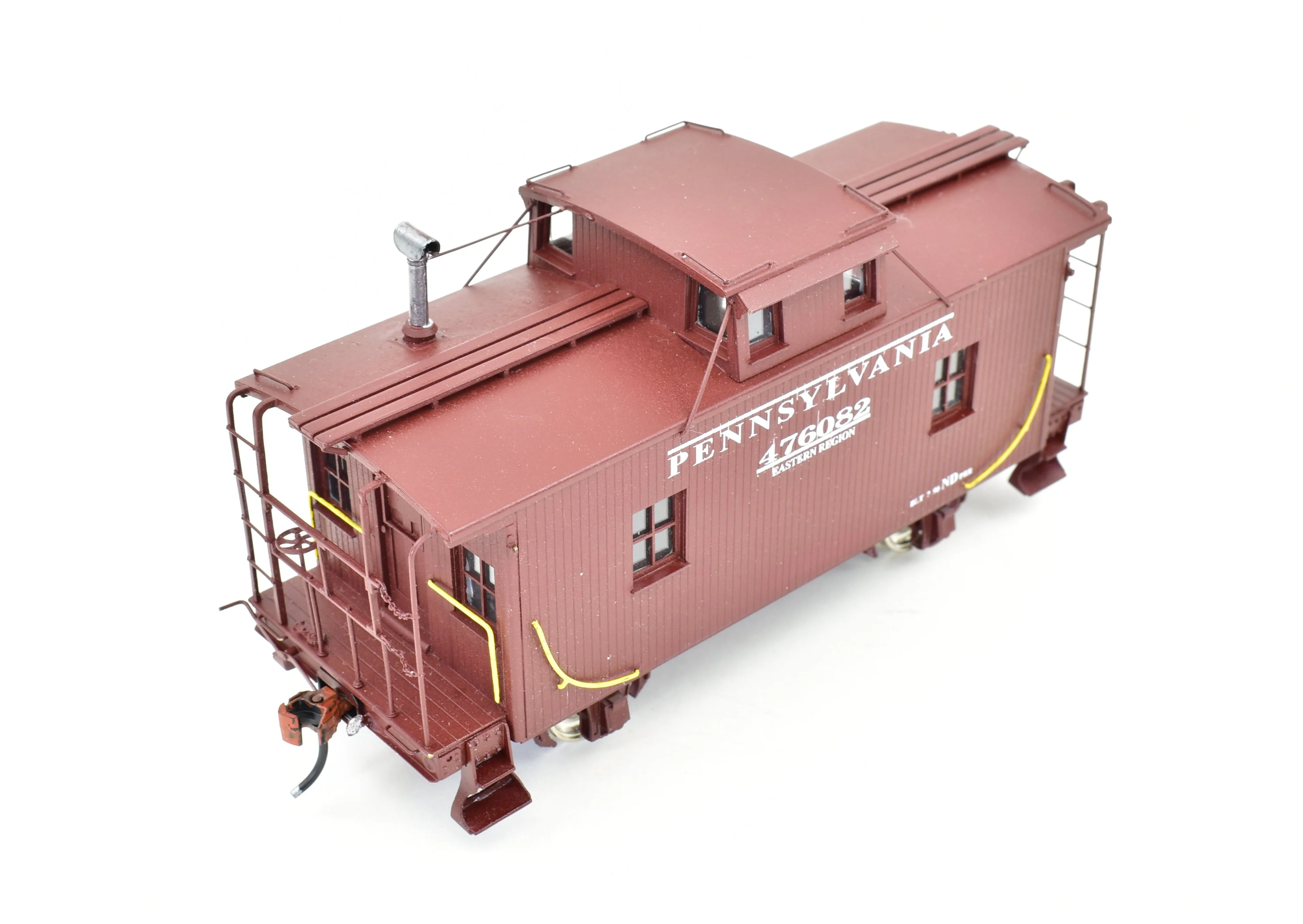 O Brass The Car Works PRR - Pennsylvania Railroad Wood Cabin Car Class ND 4-Wheel Custom Painted - Image 9