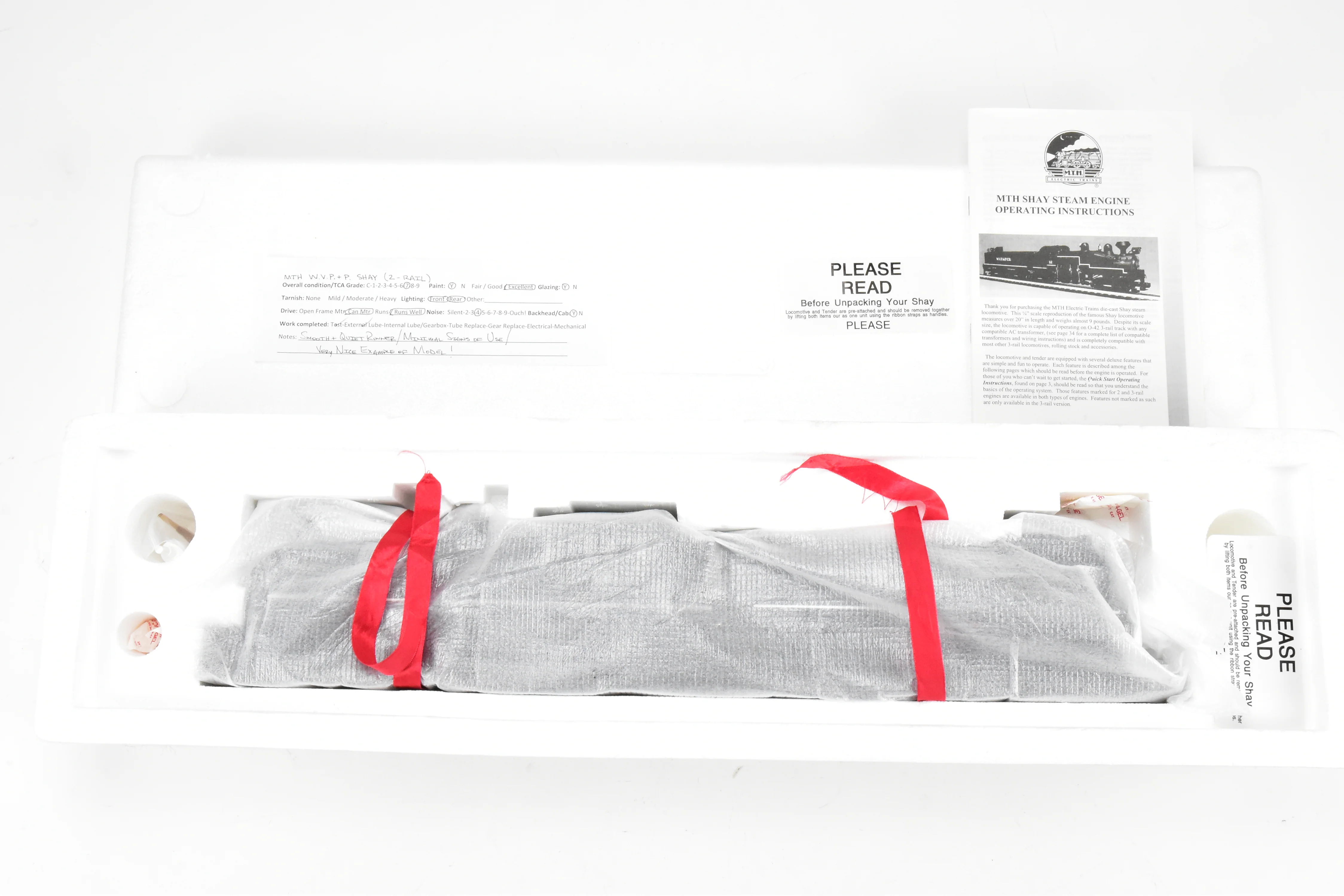 O Scale MTH - Mike's Train House Premier Diecast WVP&P - West Virginia Pulp & Paper Co. 4-Truck Shay Factory Painted No. 12 2-Rail Version - Image 26